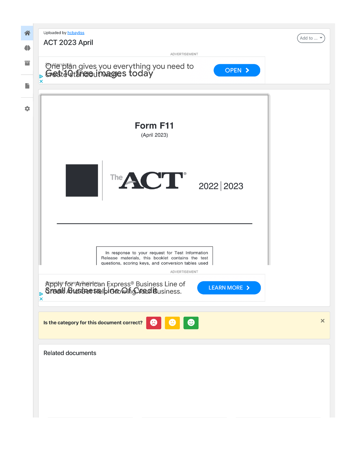 ACT 2023 April Act Uploaded by hcbayliss ACT 2023 April Is the