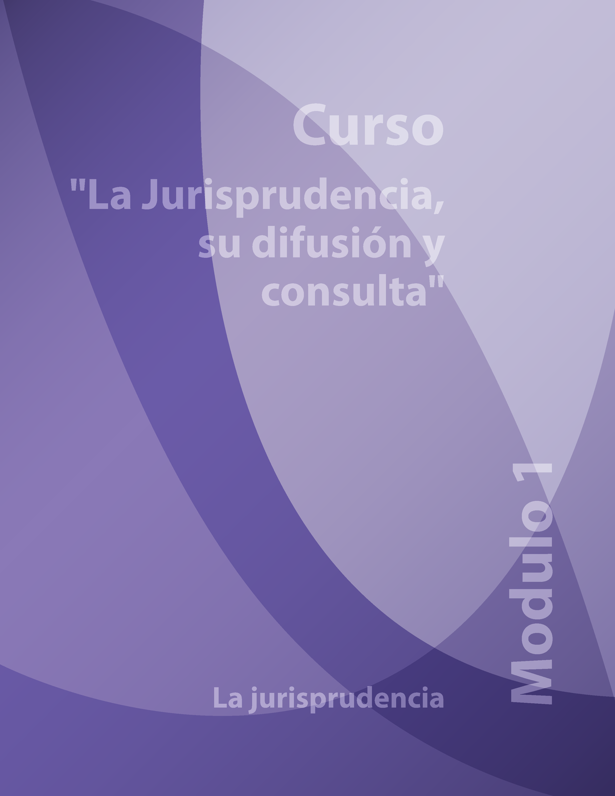 Módulo I La Jurisprudencia - La Jurisprudencia Modulo 1 Curso "La ...