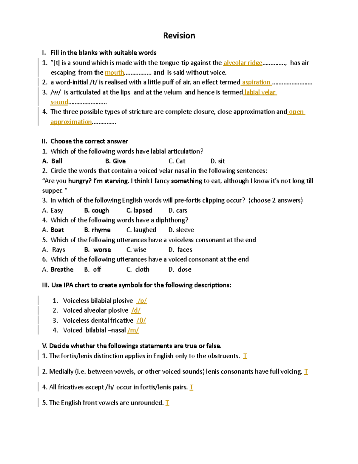 revision-key-practice-revision-i-fill-in-the-blanks-with-suitable