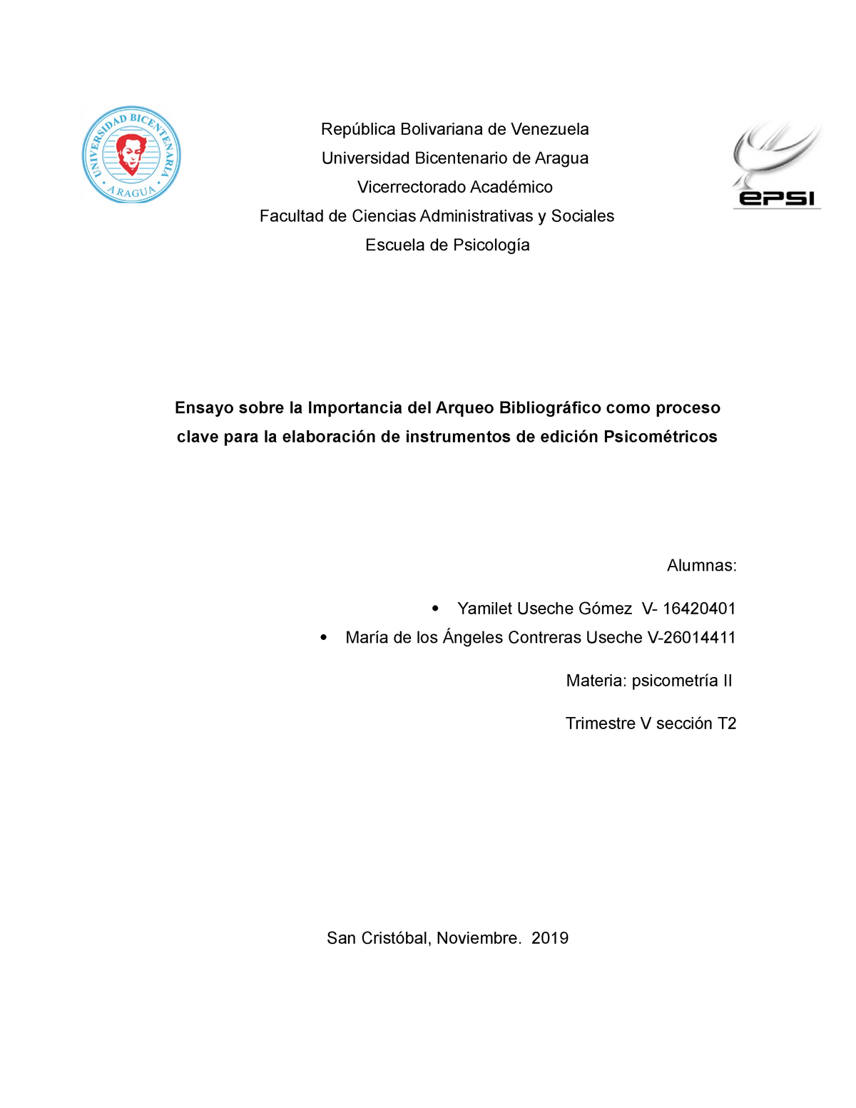 436798434 1trabajo De Psicometria Autoguardado República Bolivariana De Venezuela Universidad 0683