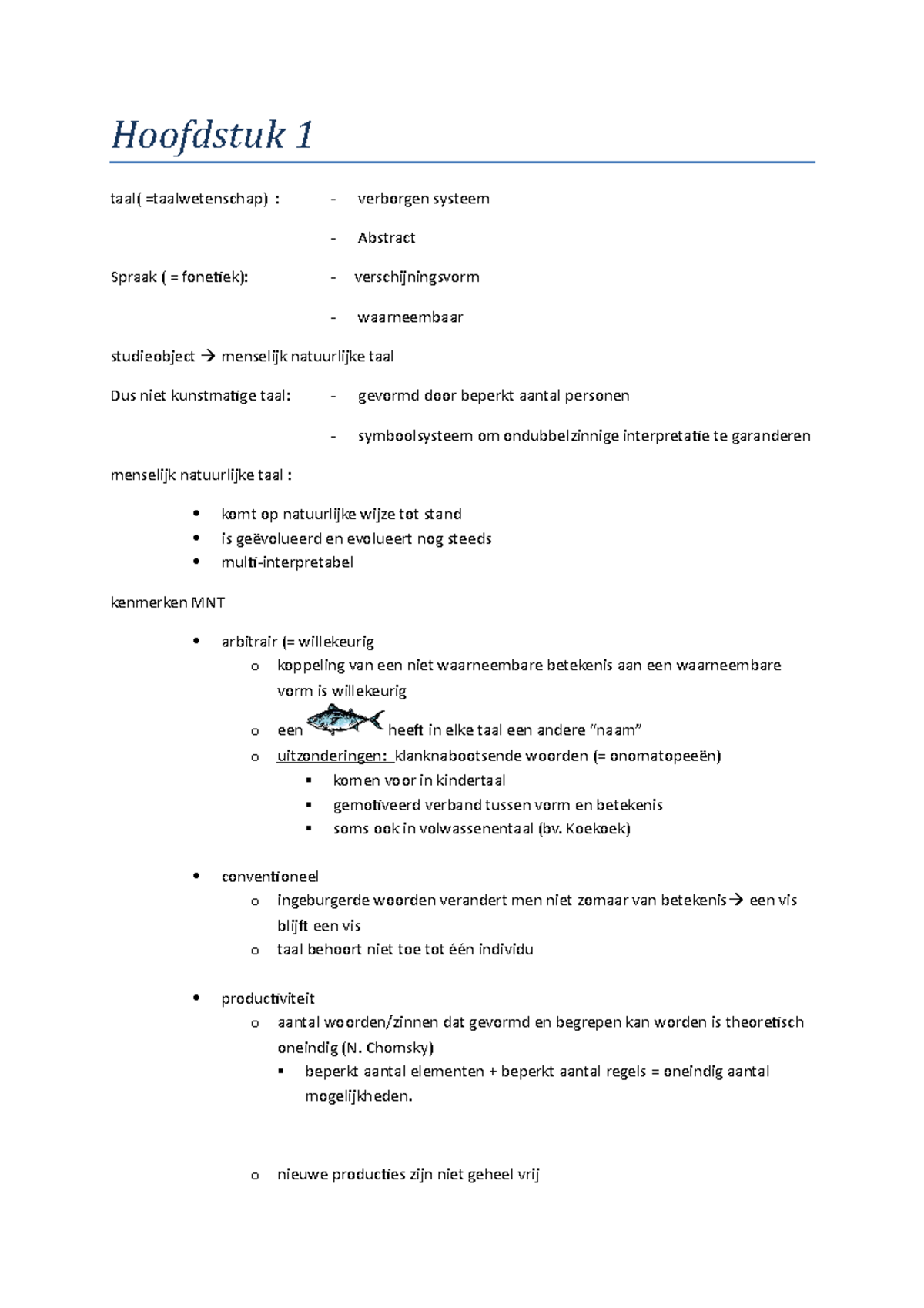 Hoofdstuk 1 - Samenvatting Taalwetenschappen - Hoofdstuk 1 Taal ...