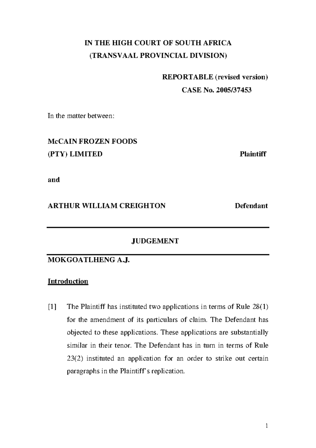 Full judgment (88.4 Kb)-8180 - IN THE HIGH COURT OF SOUTH AFRICA ...