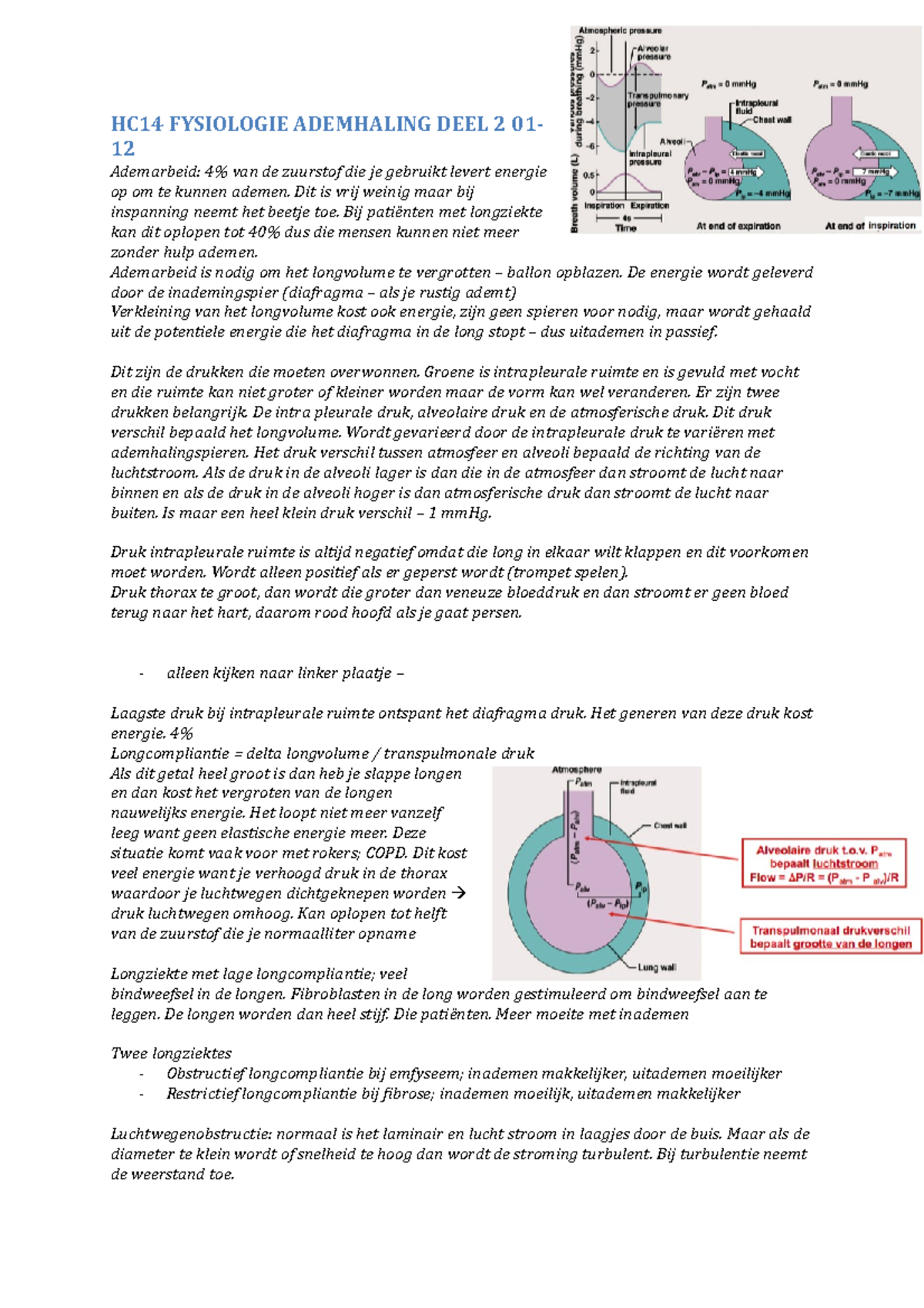 Week 1 HC3 Deel 2 - Aantekeningen HC3 Week 1 - HC14 FYSIOLOGIE ...
