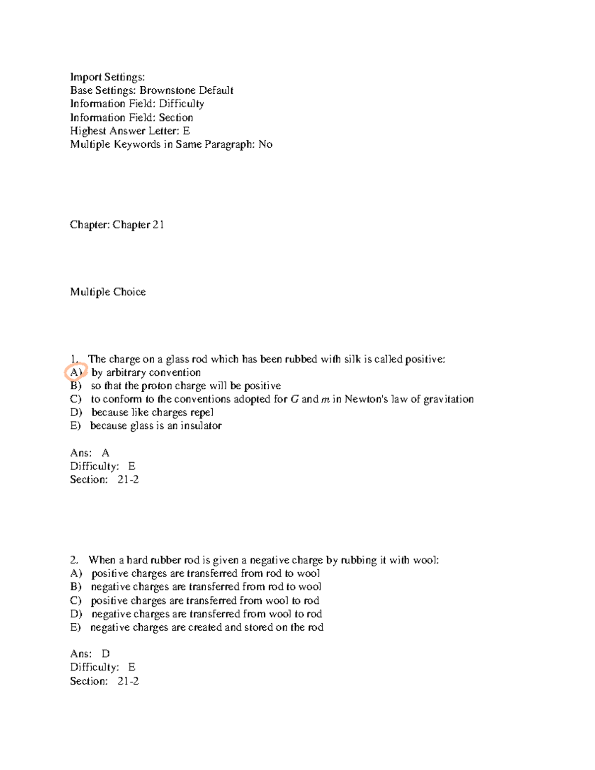 Ch21 - physics - Import Settings: Base Settings: Brownstone Default ...