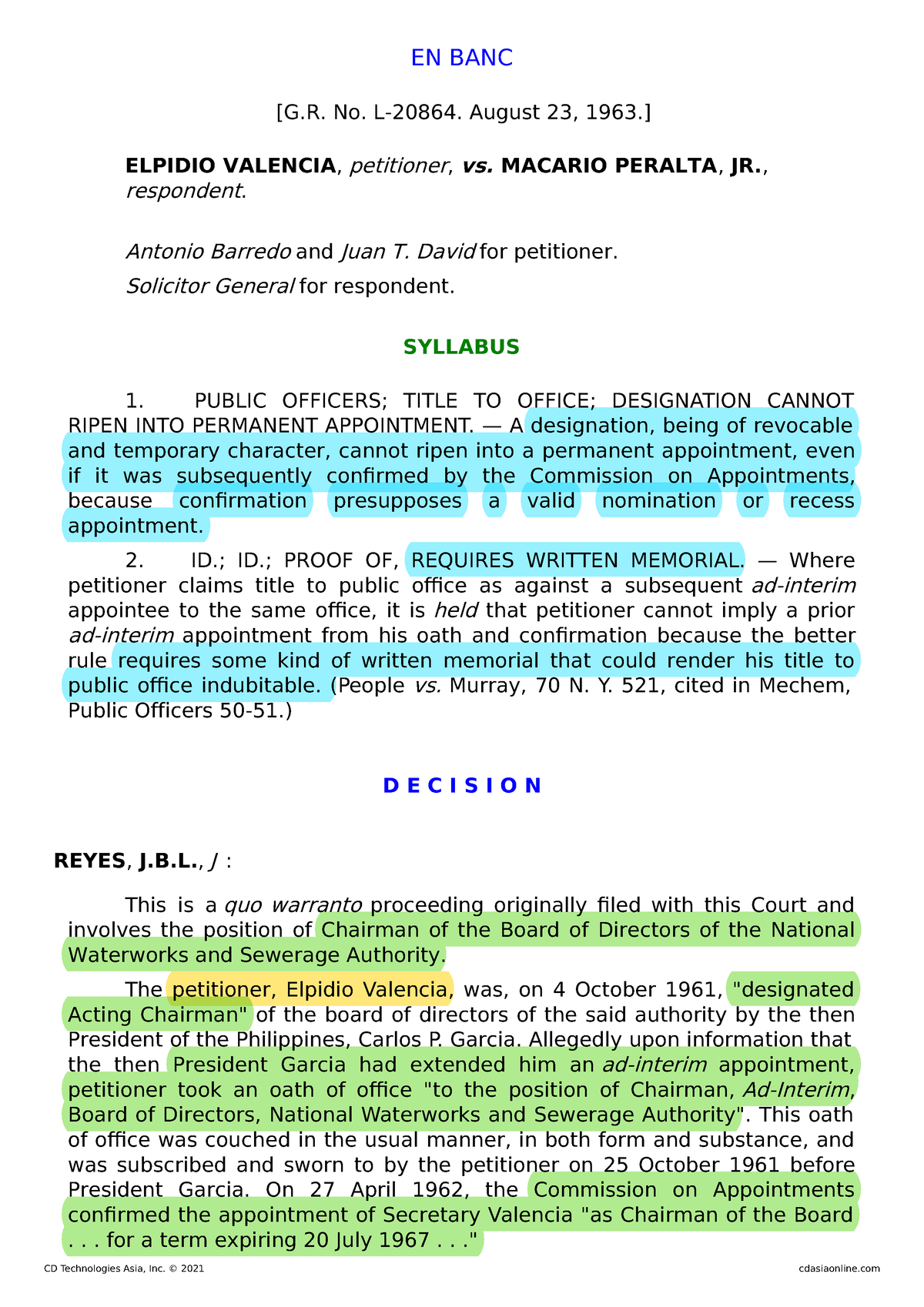 (6) Valencia v. Peralta Office of the Ombudsman - EN BANC [G. No. L