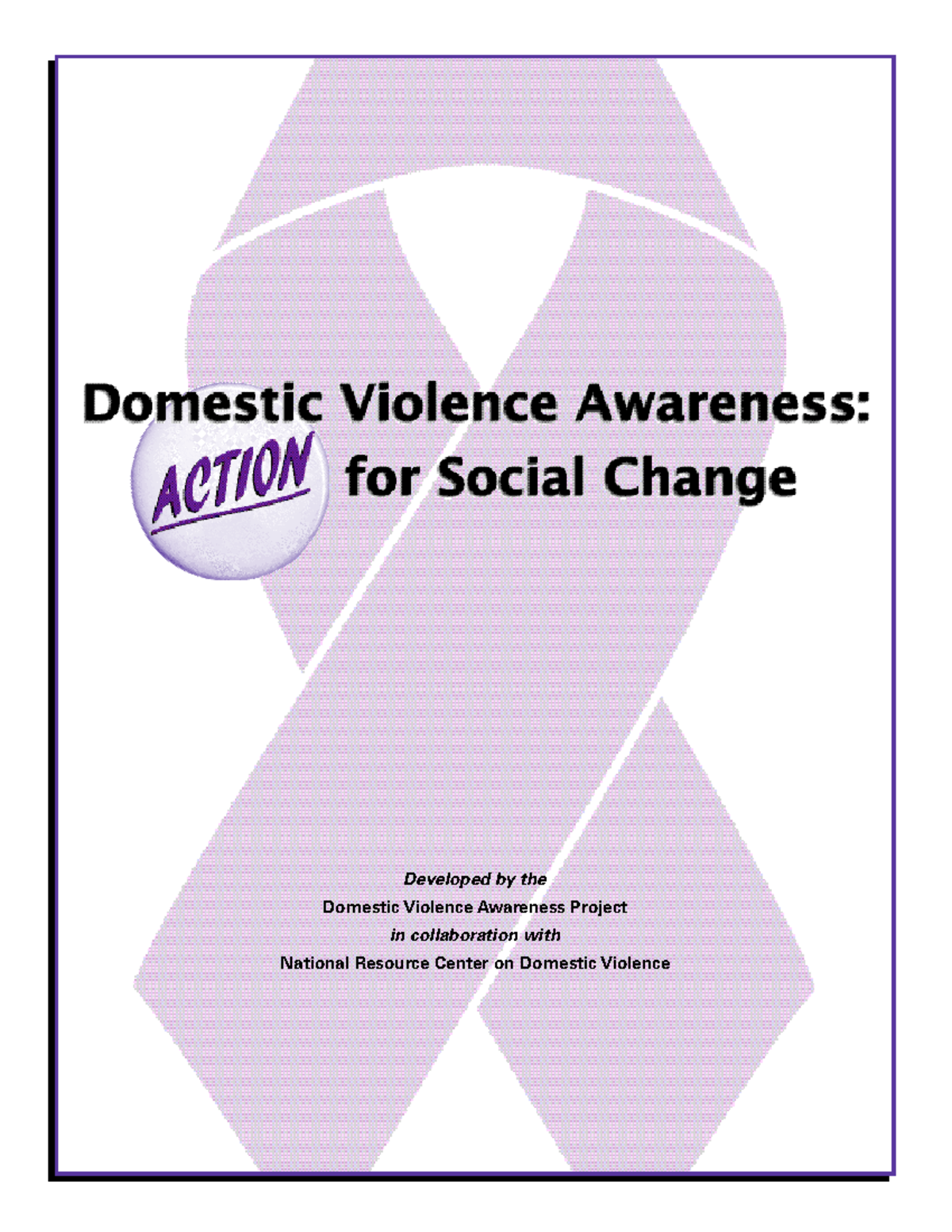 Action For Social Change - Developed By The Domestic Violence Awareness ...