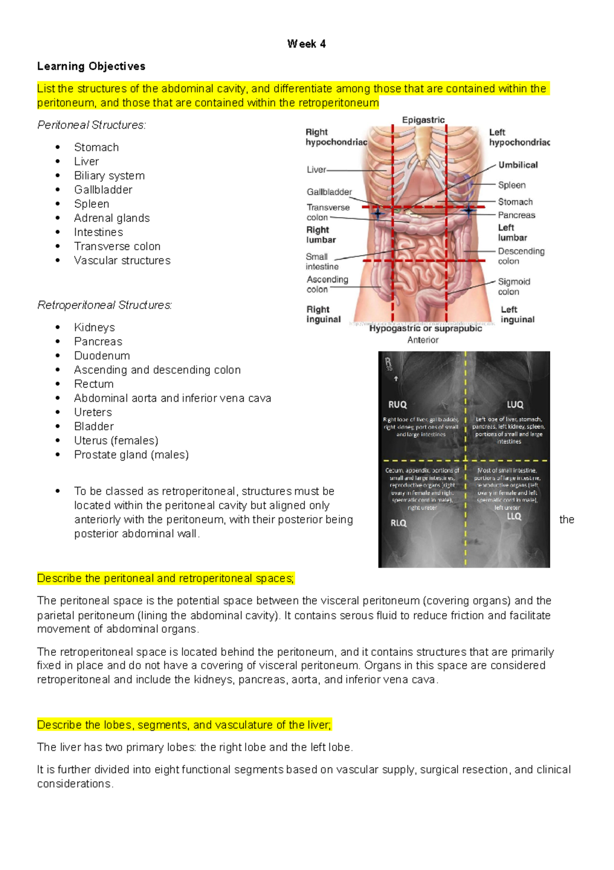 Test 1 Learning Objectives and Notes - Learning Objectives List the ...