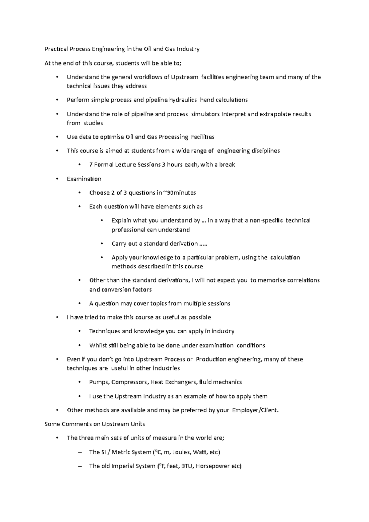 Practical Process Engineering in the Oil and Gas Industry - .. in a way ...