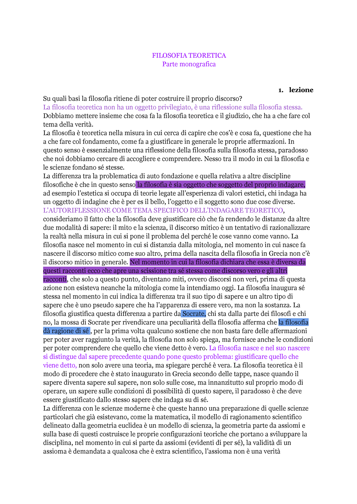 Teoretic-B - Appunti Di Filosofia Teoretica B - FILOSOFIA TEORETICA ...