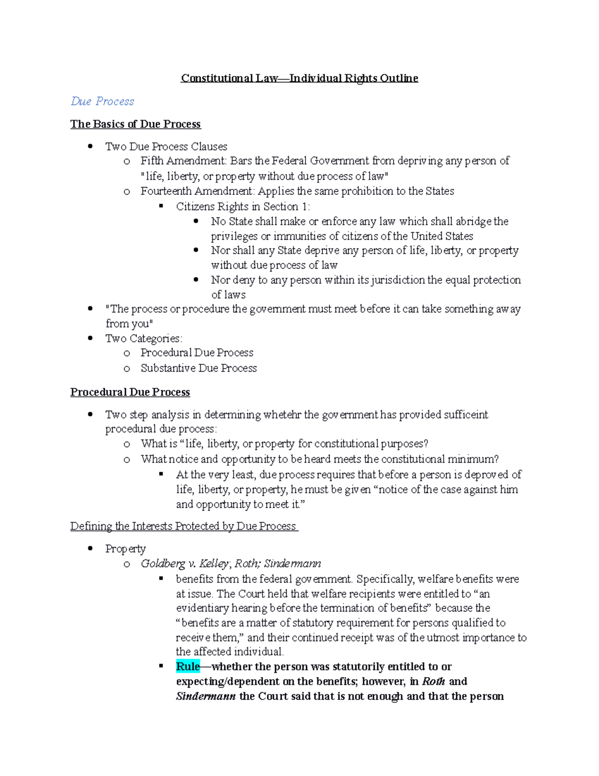 Due Process In Constitutional Law – XNTT