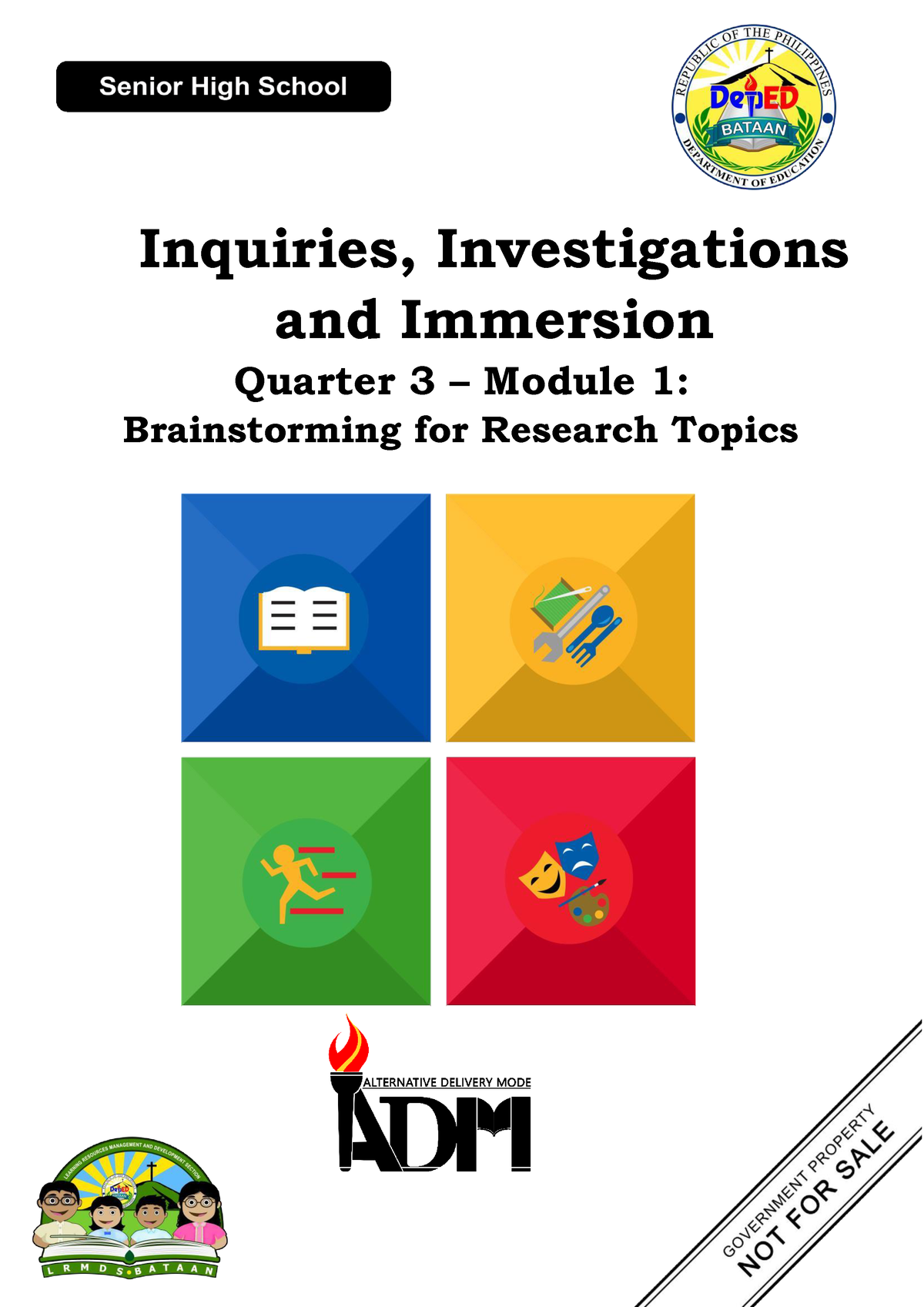 Inquiries, Investigation And Immersion Quarter 3 - Module 1 Selecting ...