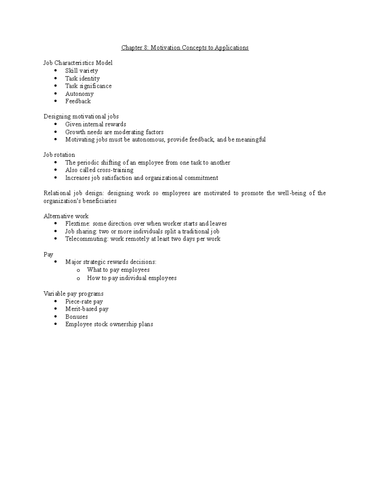 Motivation Concepts to Applications - Studocu