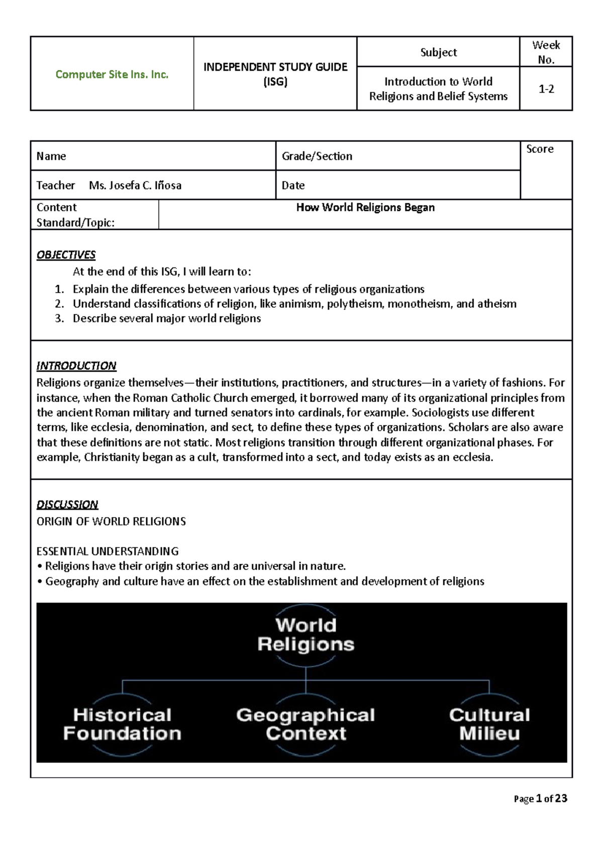 ISG Itwrab 1 4 - adfx - Computer Site Ins. Inc. INDEPENDENT STUDY GUIDE ...