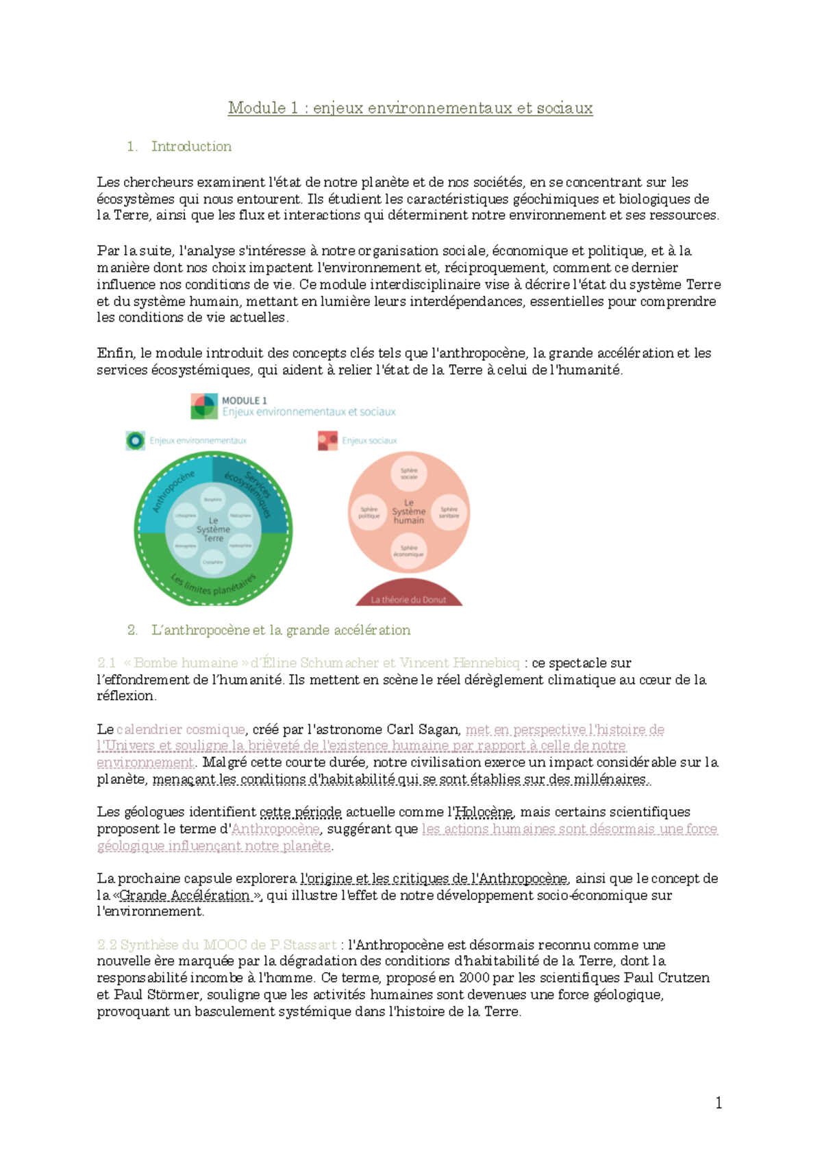 Module 1 enjeux environnementaux et sociaux - Module 1 : enjeux ...