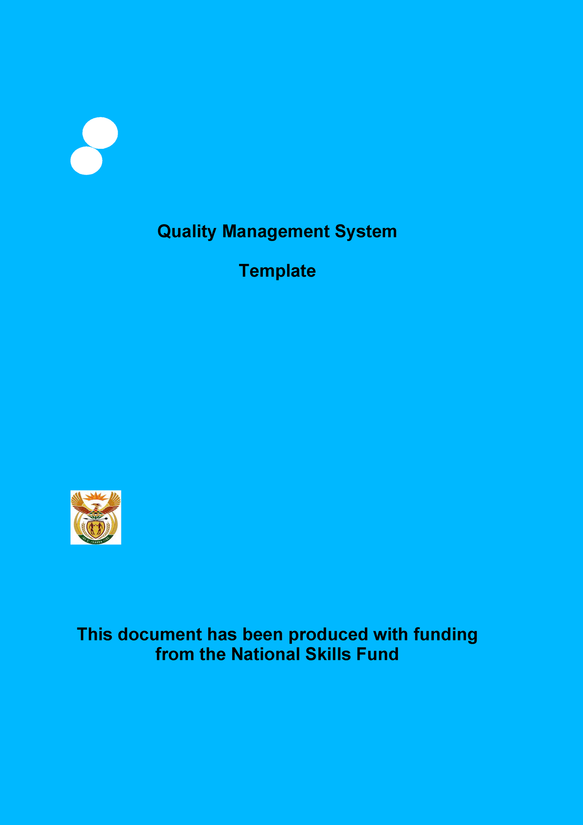 Generic QMS Template - Quality Management System Template This Document ...