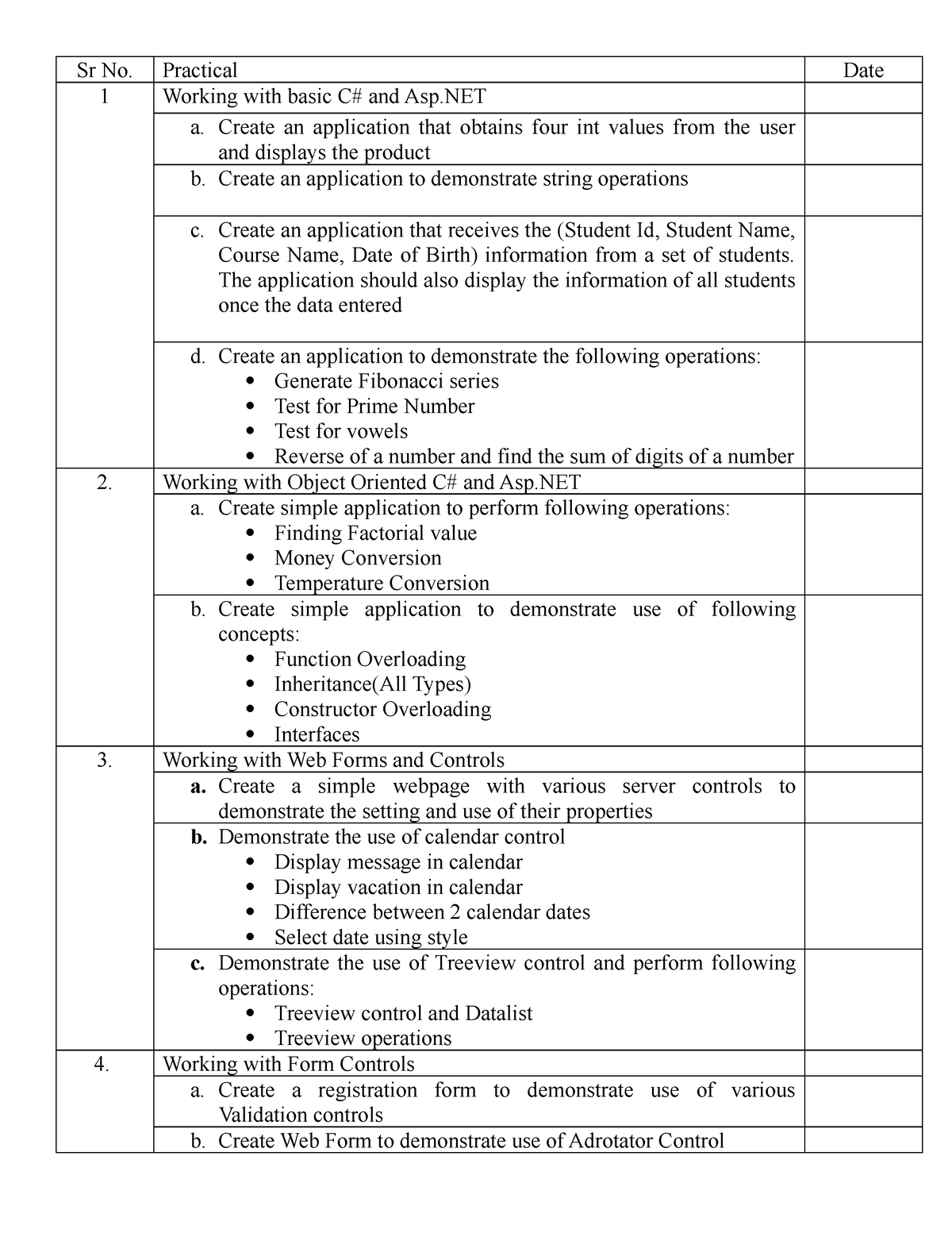 Awp Journal     Sr No Practical Date 1 Working With Basic C