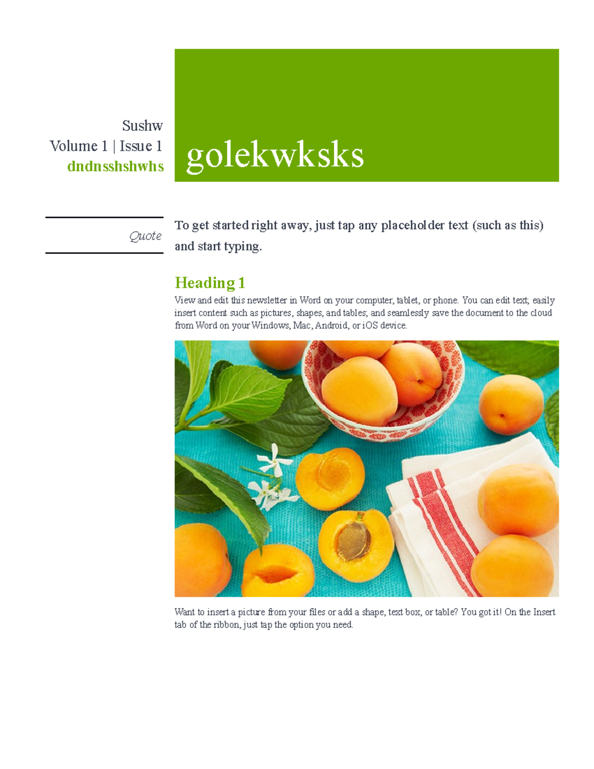 Snowi - ksks - Sushw Volume 1 | Issue 1 dndnsshshwhs golekwksks Quote ...