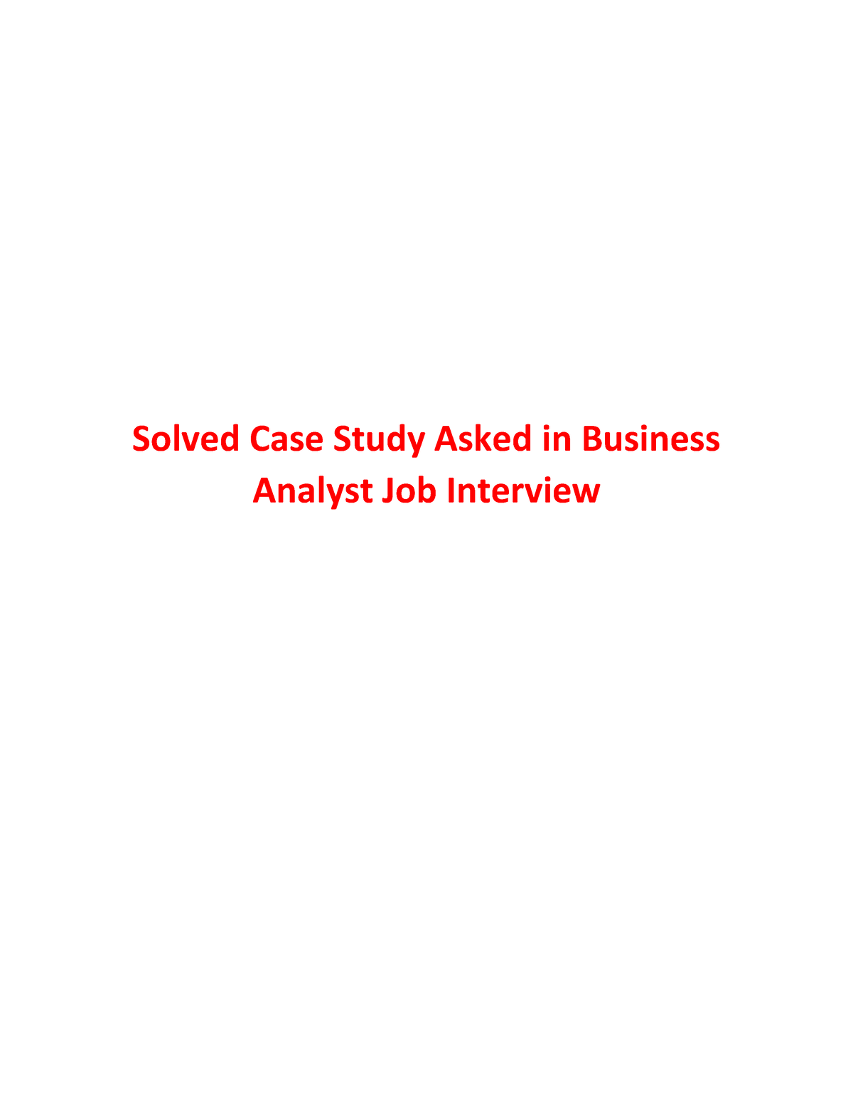 ba interview case study