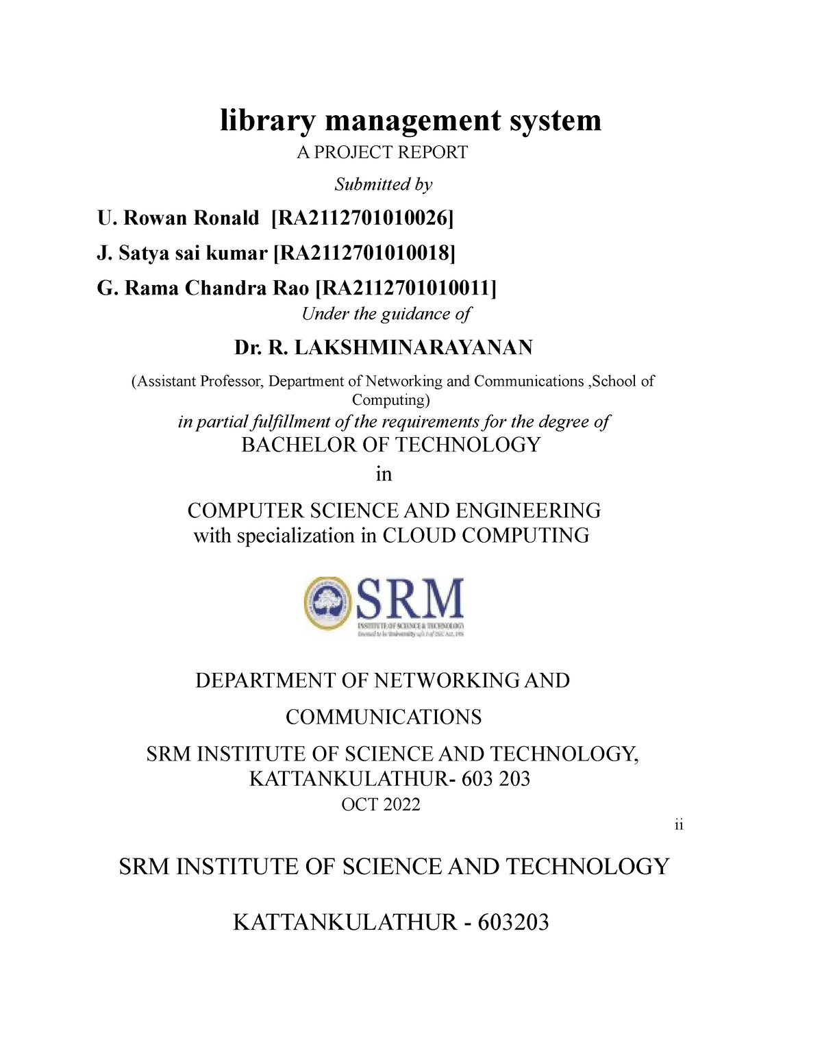 library management system project thesis