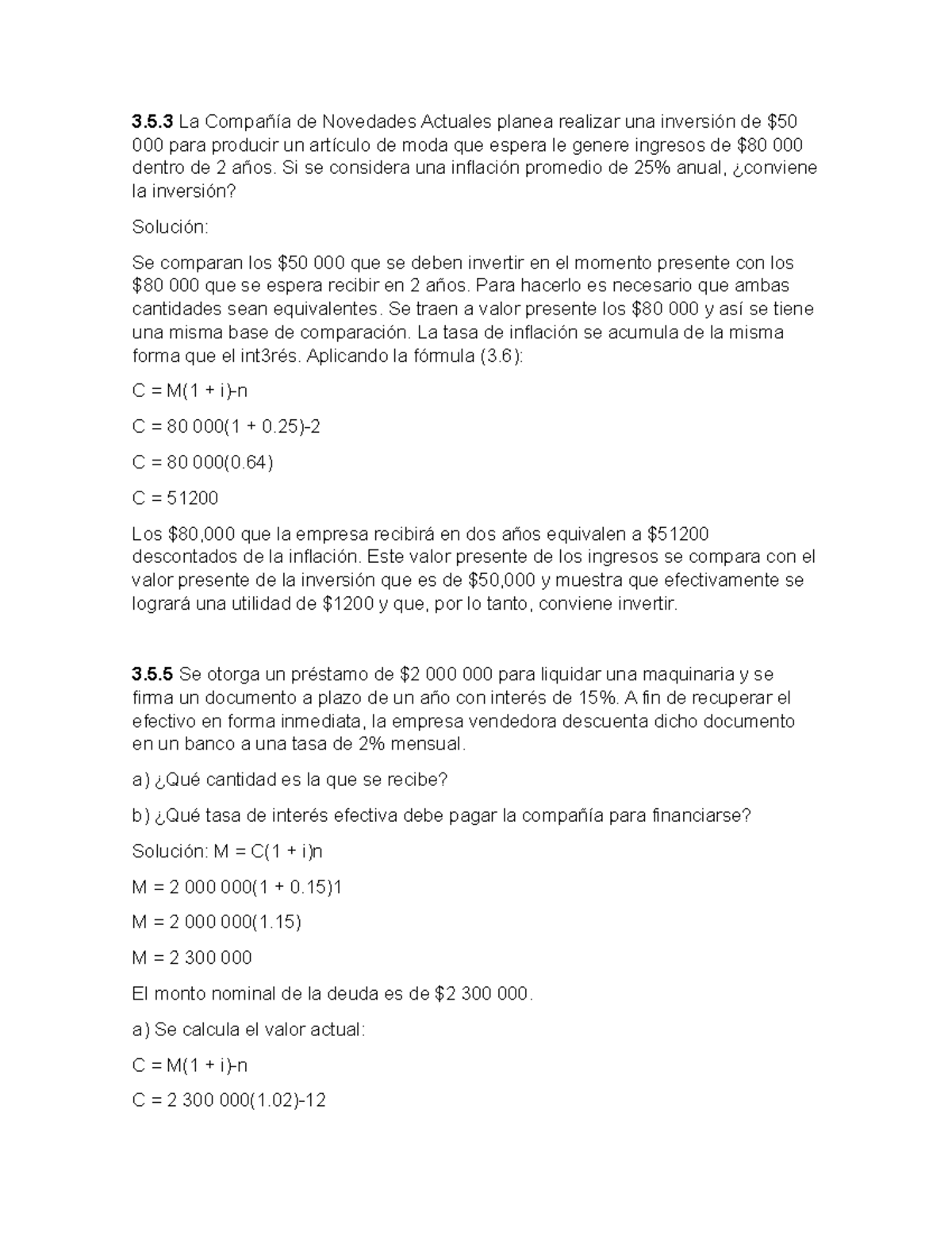 Tarea Mate - copia - 3.5 La Compañía de Novedades Actuales planea ...