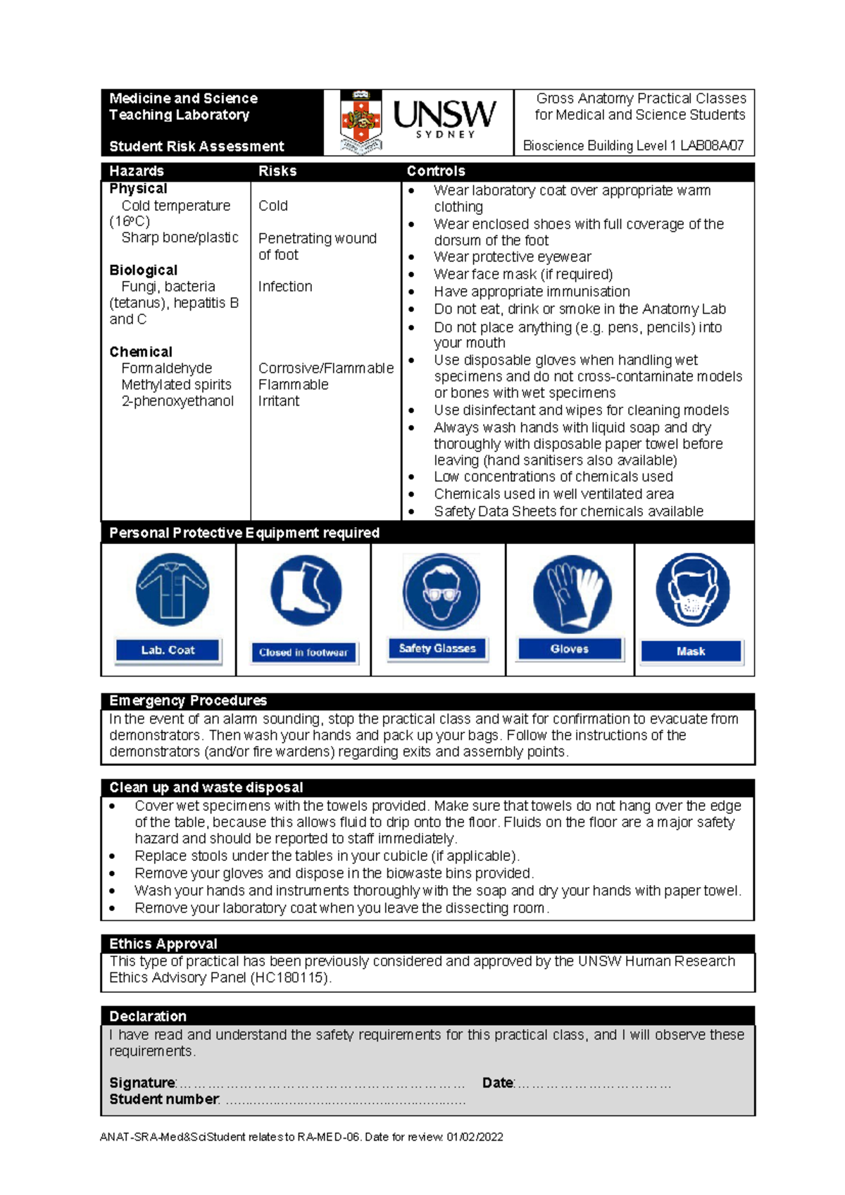 Intro Anatomy Lab manual FULL 2022 - Medicine and Science Teaching ...