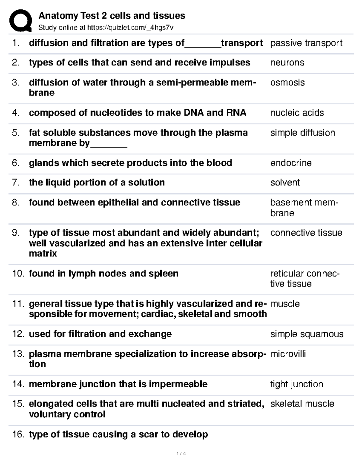Anat2 lecture note for anatomy Study online at quizlet/_4hgs7v