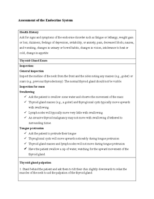 Standard Musclo skeletal system assessmet - Checklist for Musclo ...