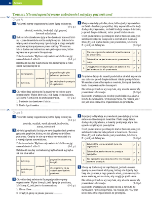 Biologia Test ekologia kl 8 grupa A - Grupa A | strona 1 z 2 1 2 3 4 5