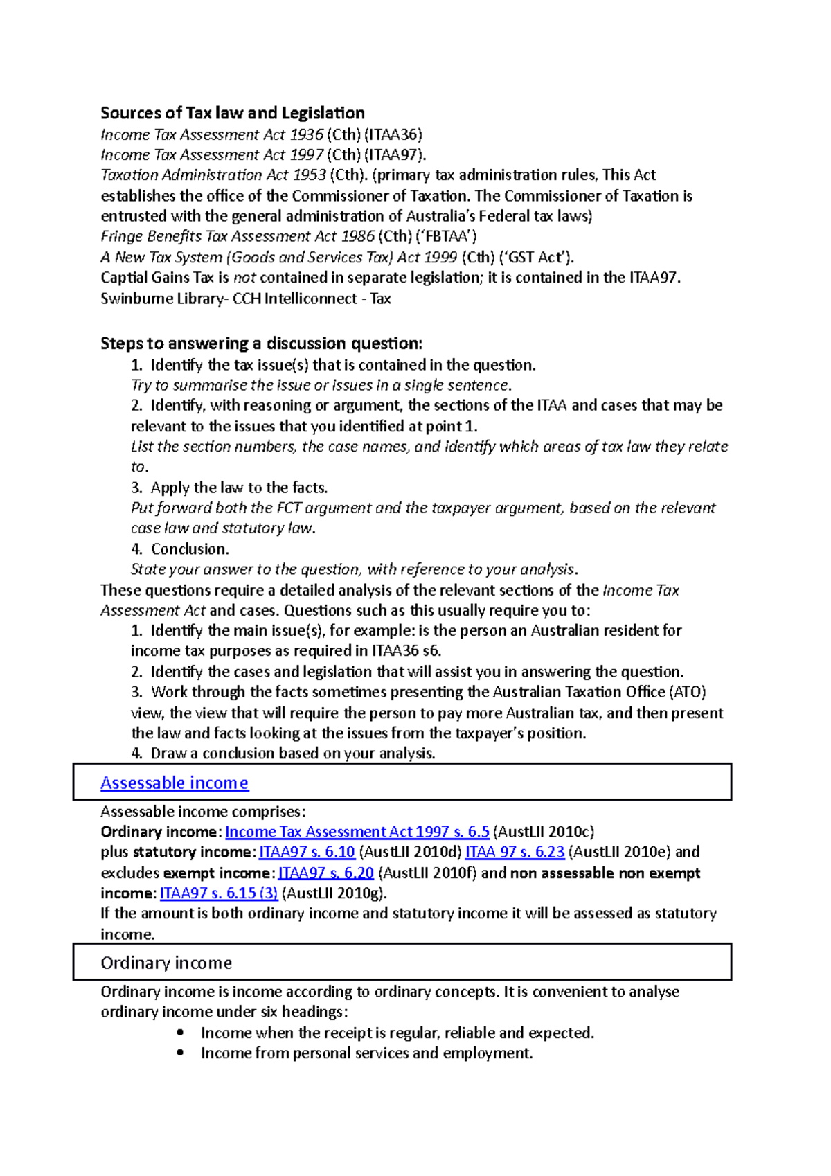 summary-weekly-module-summaries-sources-of-tax-law-and-legislation