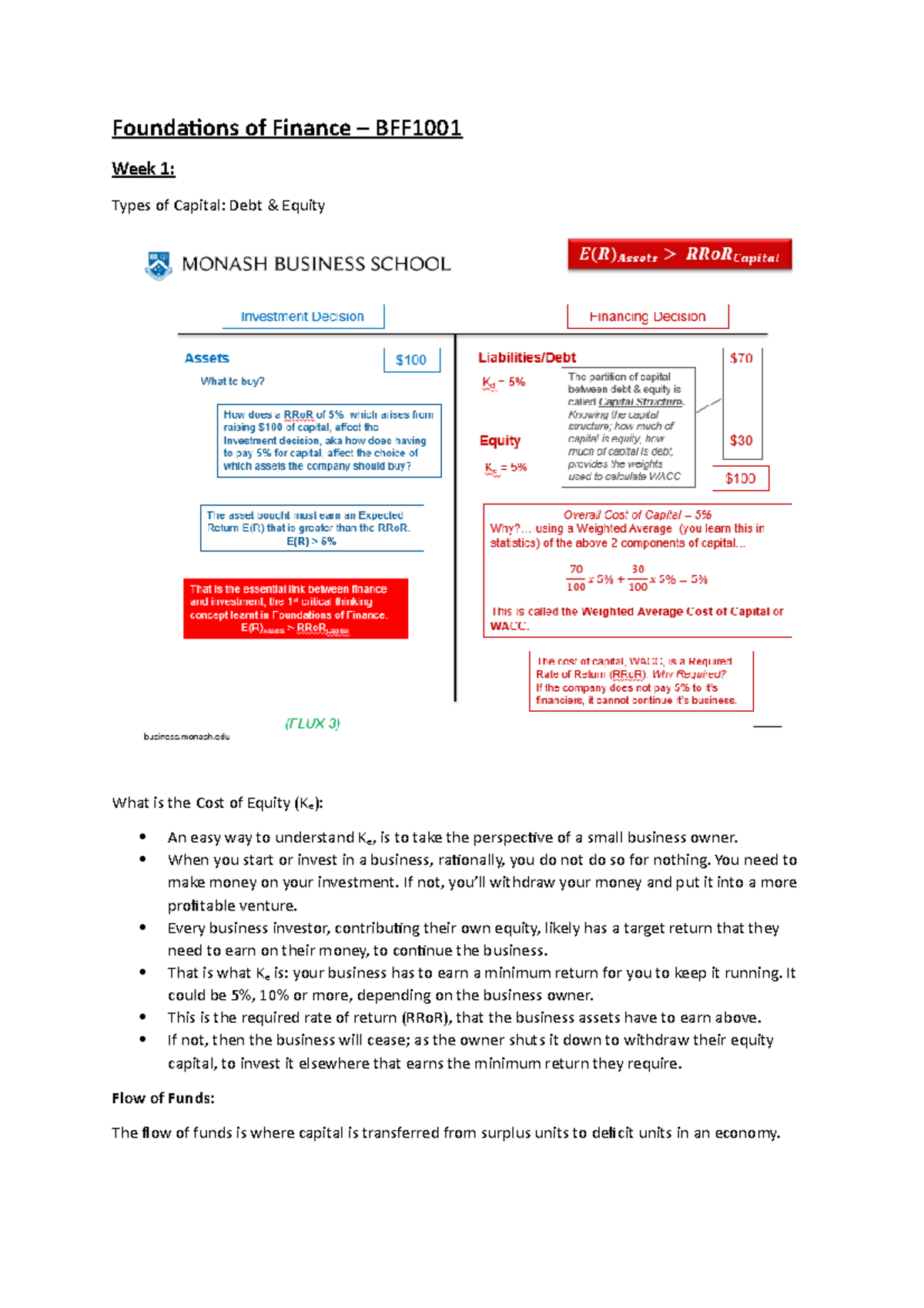 Foundations of Finance Semester Notes - Foundations of Finance – BFF ...