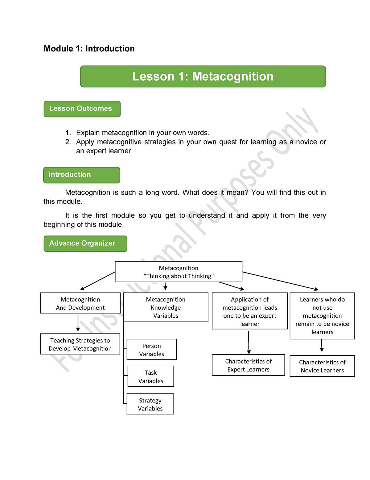 Module-1- Lesson 1 105c13cd6f6dcb8f29d6b797f66c45a2 - Module 1 ...