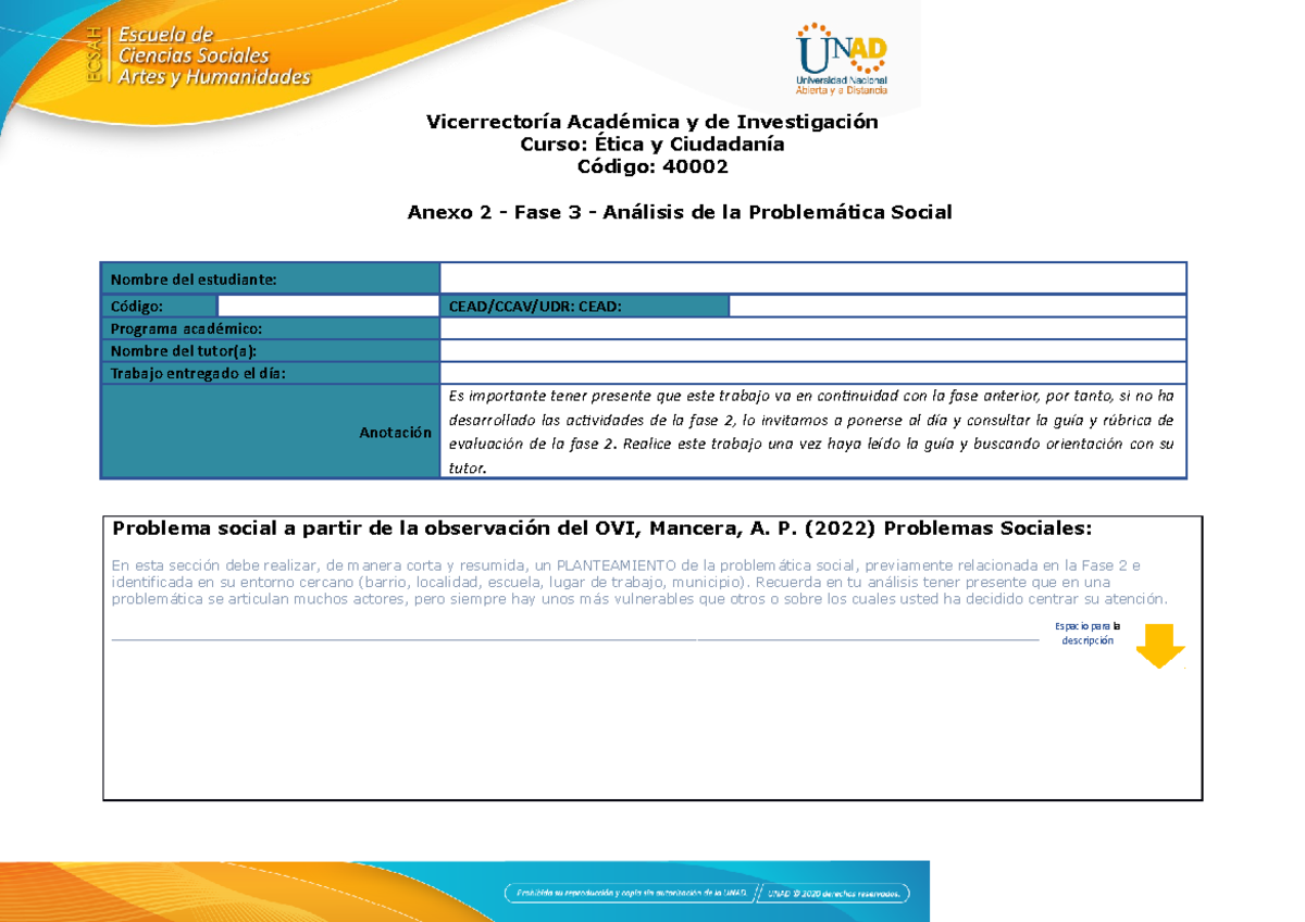 Anexo 2 Análisis De La Problemática Social Vicerrectoría Académica Y De Investigación Curso 2333