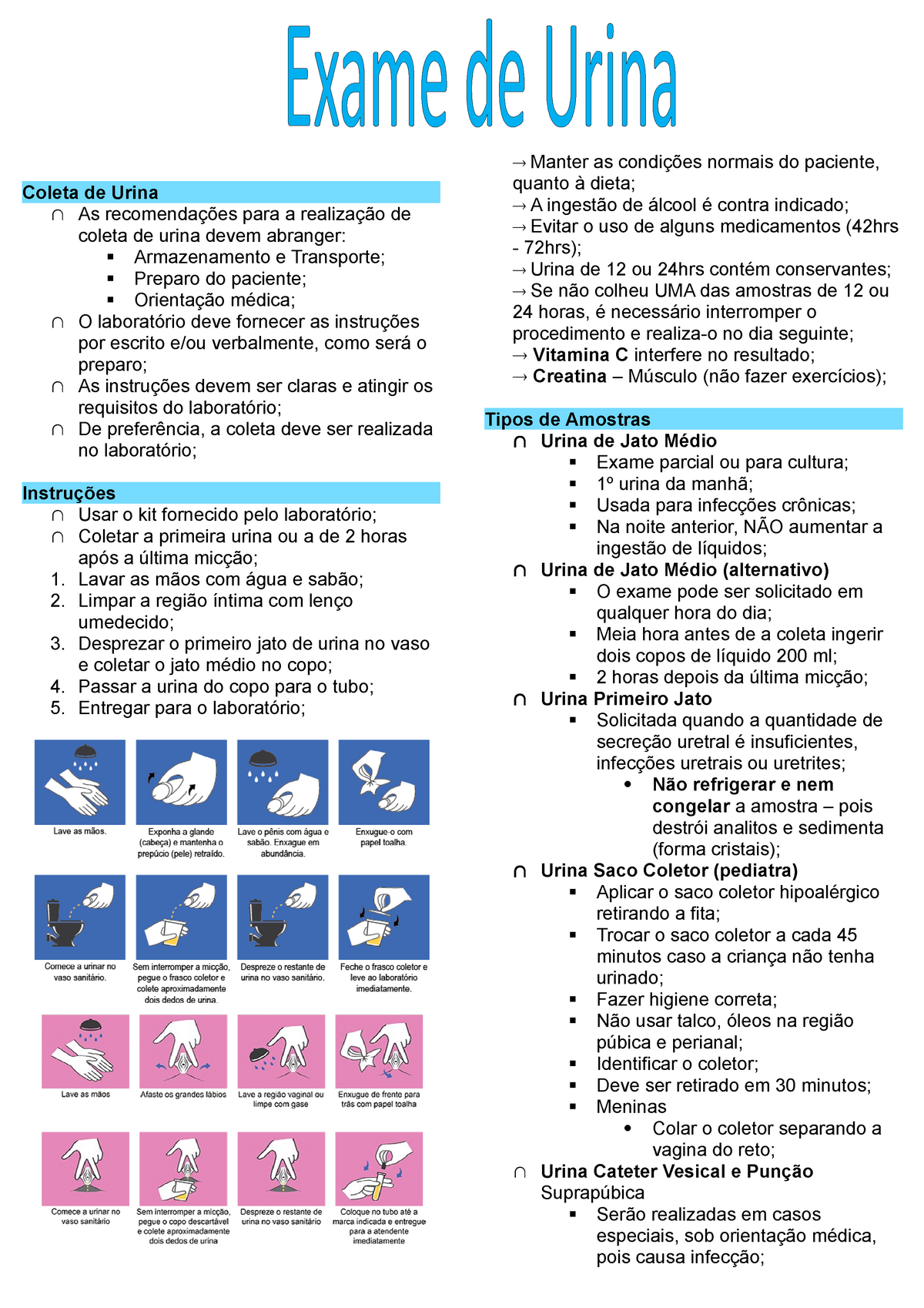 Coleta De Urina As Informa Es Do Resumo Foram Retiradas Das