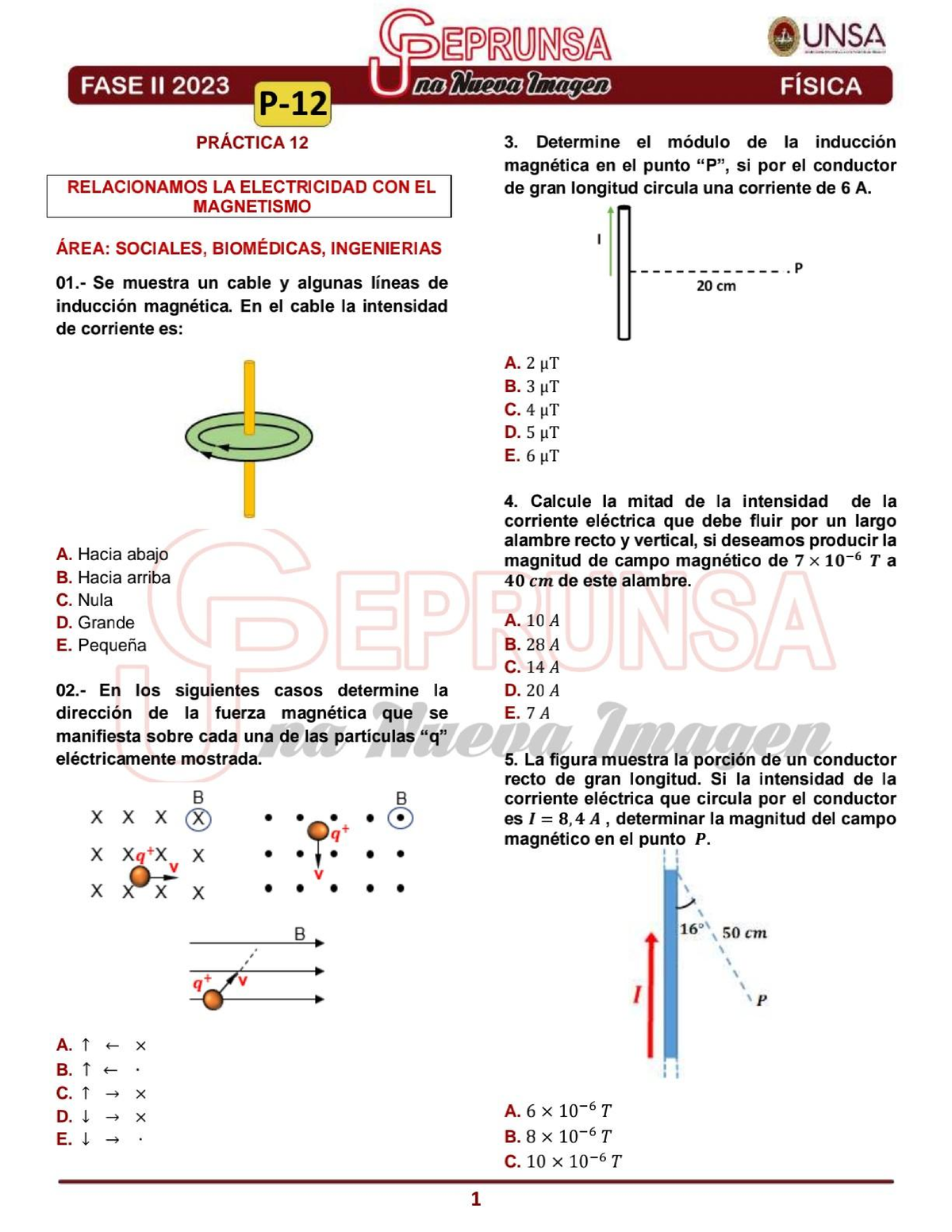 P- 12 Física Ceprunsa 2DA FASE - Fisica - Studocu