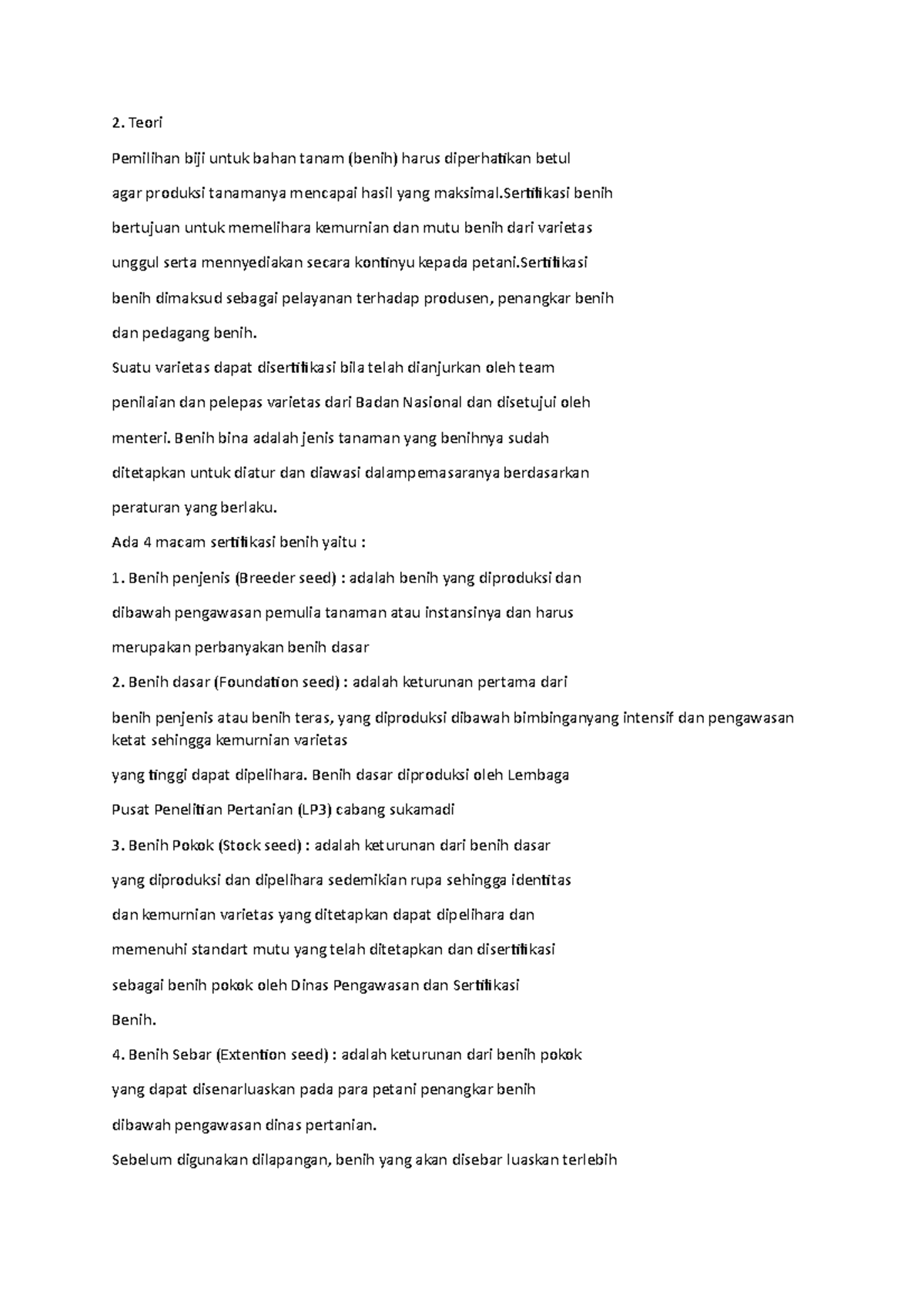 Prosedur kerja Random Sampling (Genetika Tiruan) - Teori Pemilihan biji ...