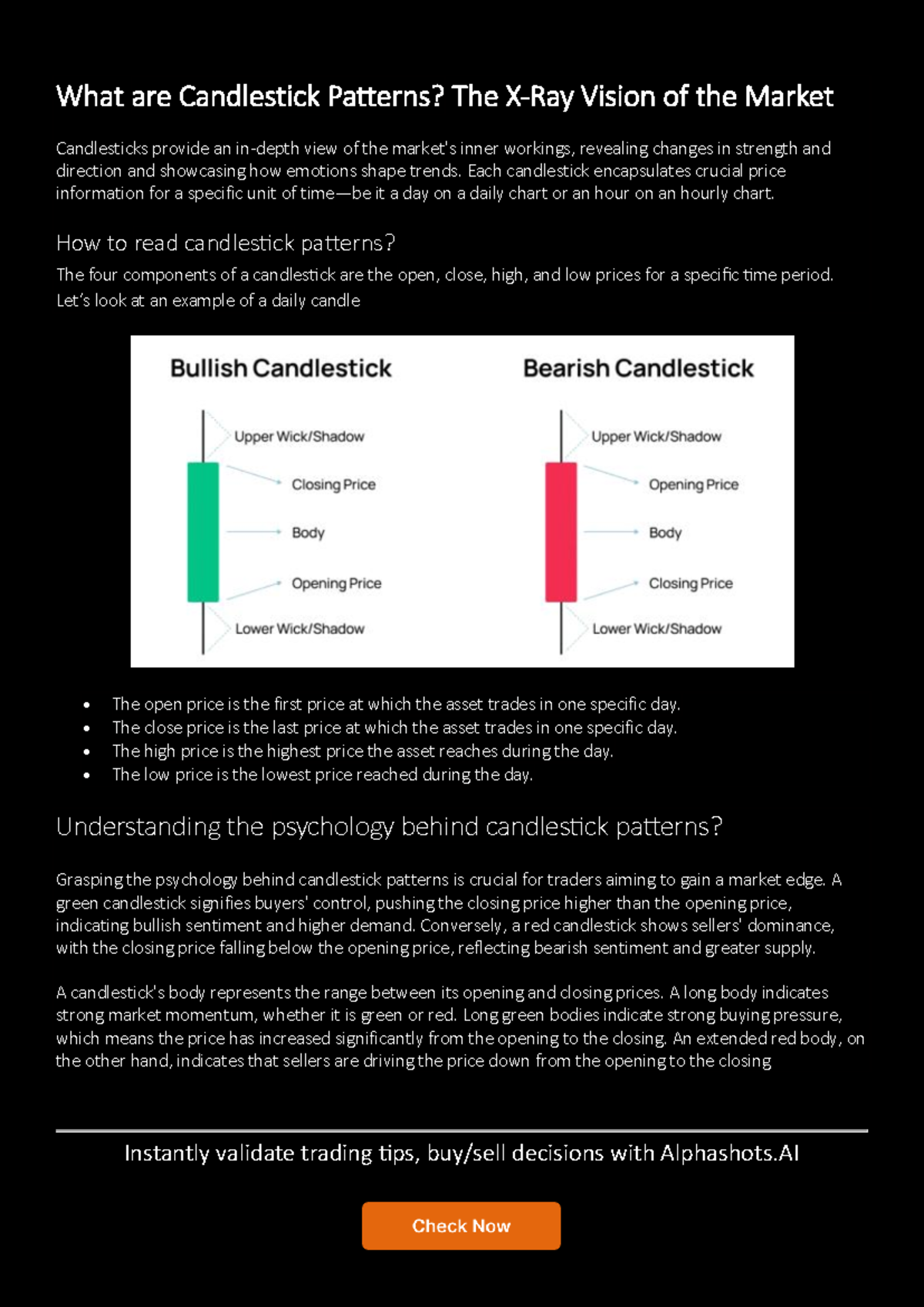 Candlestick - Each candlestick encapsulates crucial price information ...