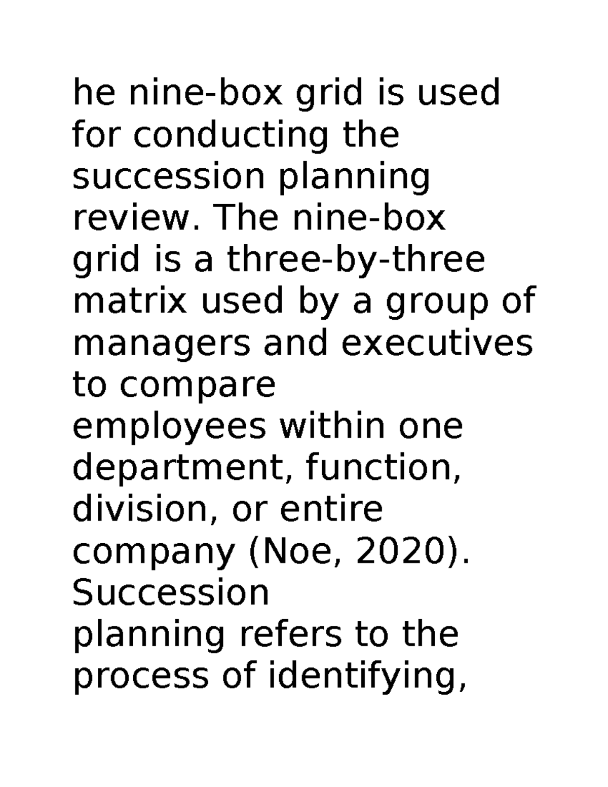 Module 7 Discussion - He Nine-box Grid Is Used For Conducting The 