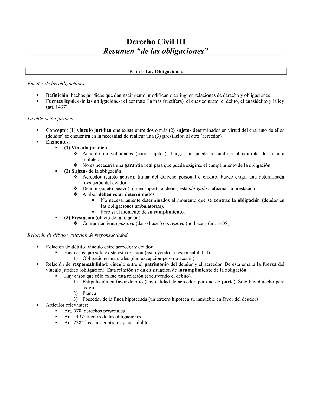 Lathrop Derecho Civil III - Resumen Obligaciones - Derecho Civil III ...