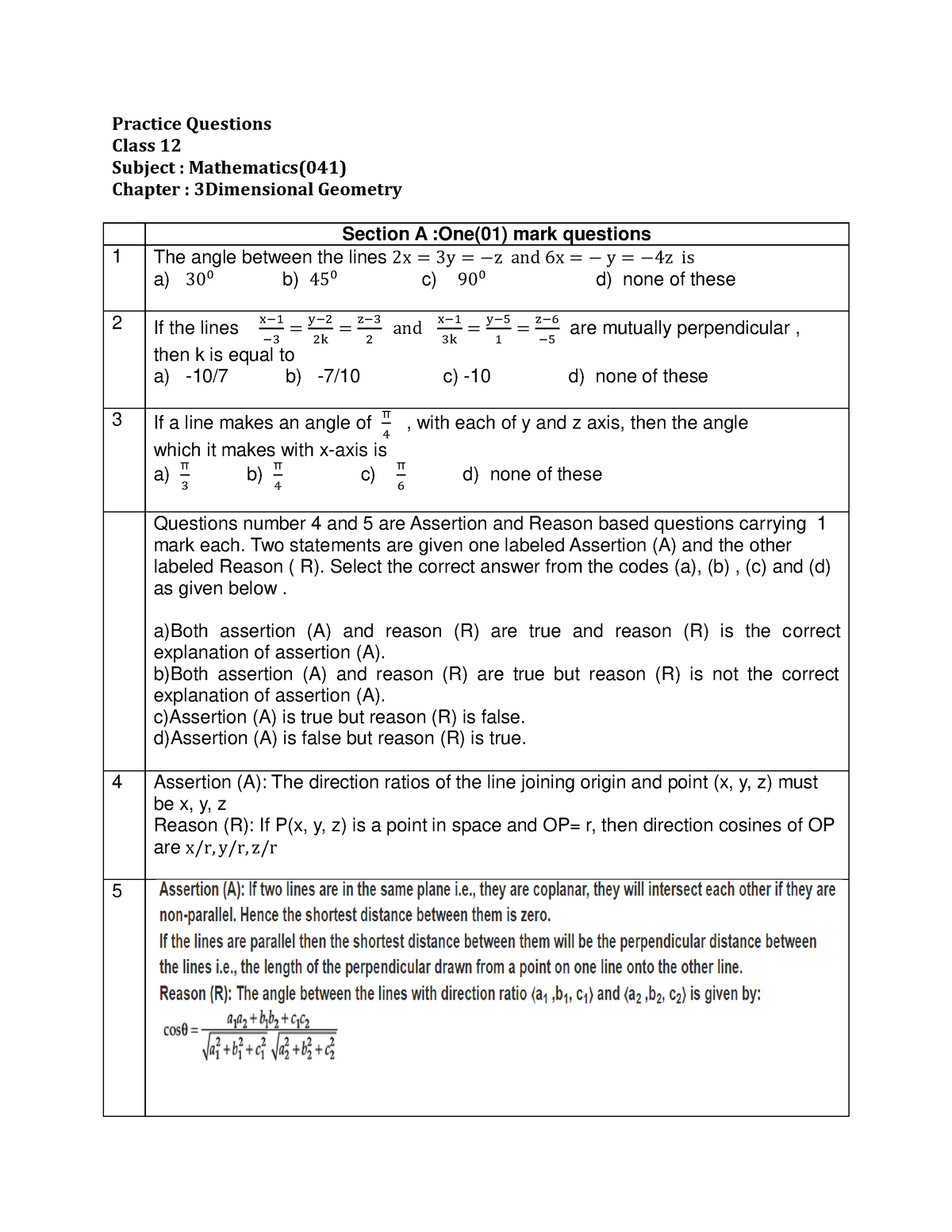 135570 SS1N - QUESTION PAPER HAI! - Practice Questions Class 12 Subject ...