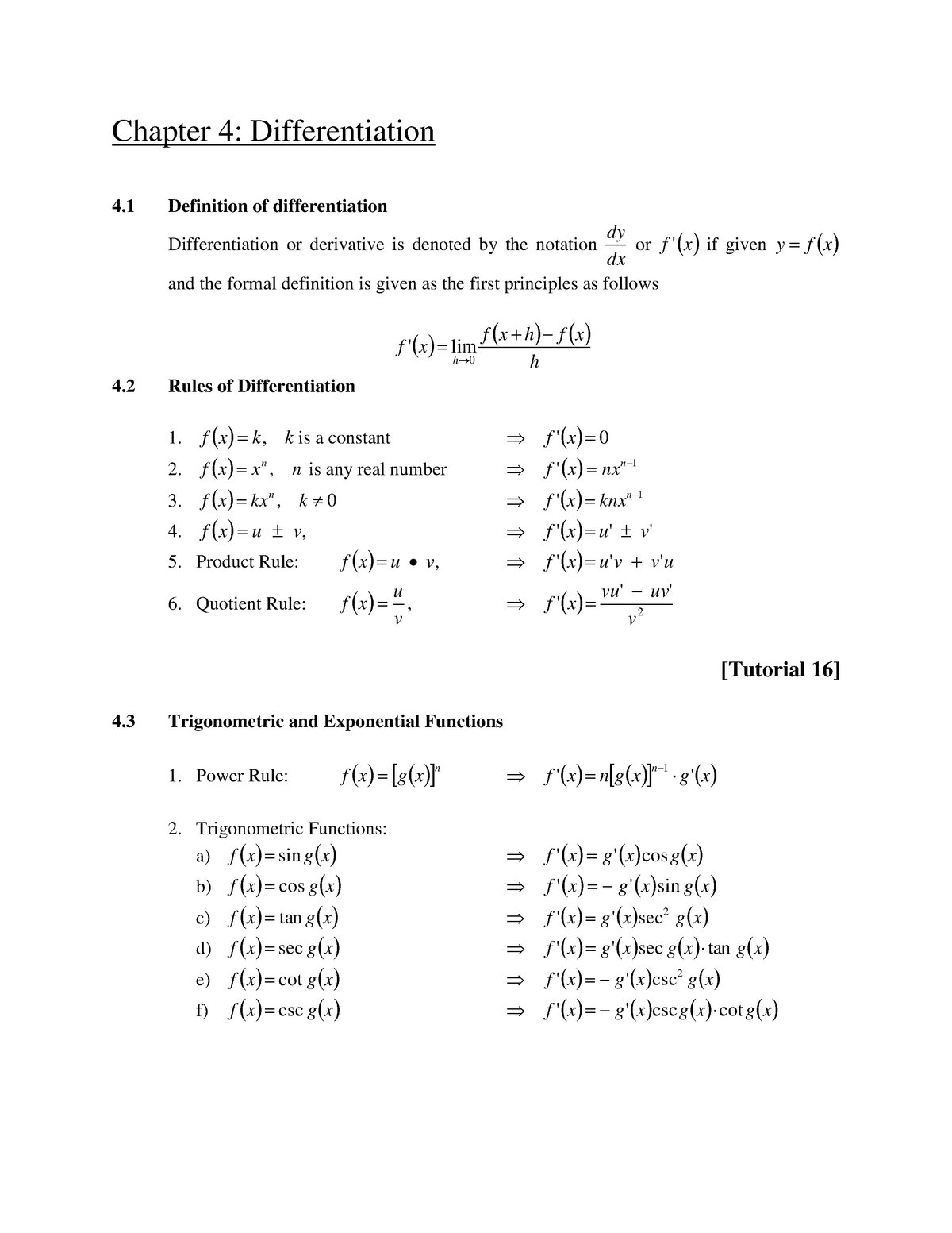 eem3113-engineering-maths-chapter-4-summary-differentiation