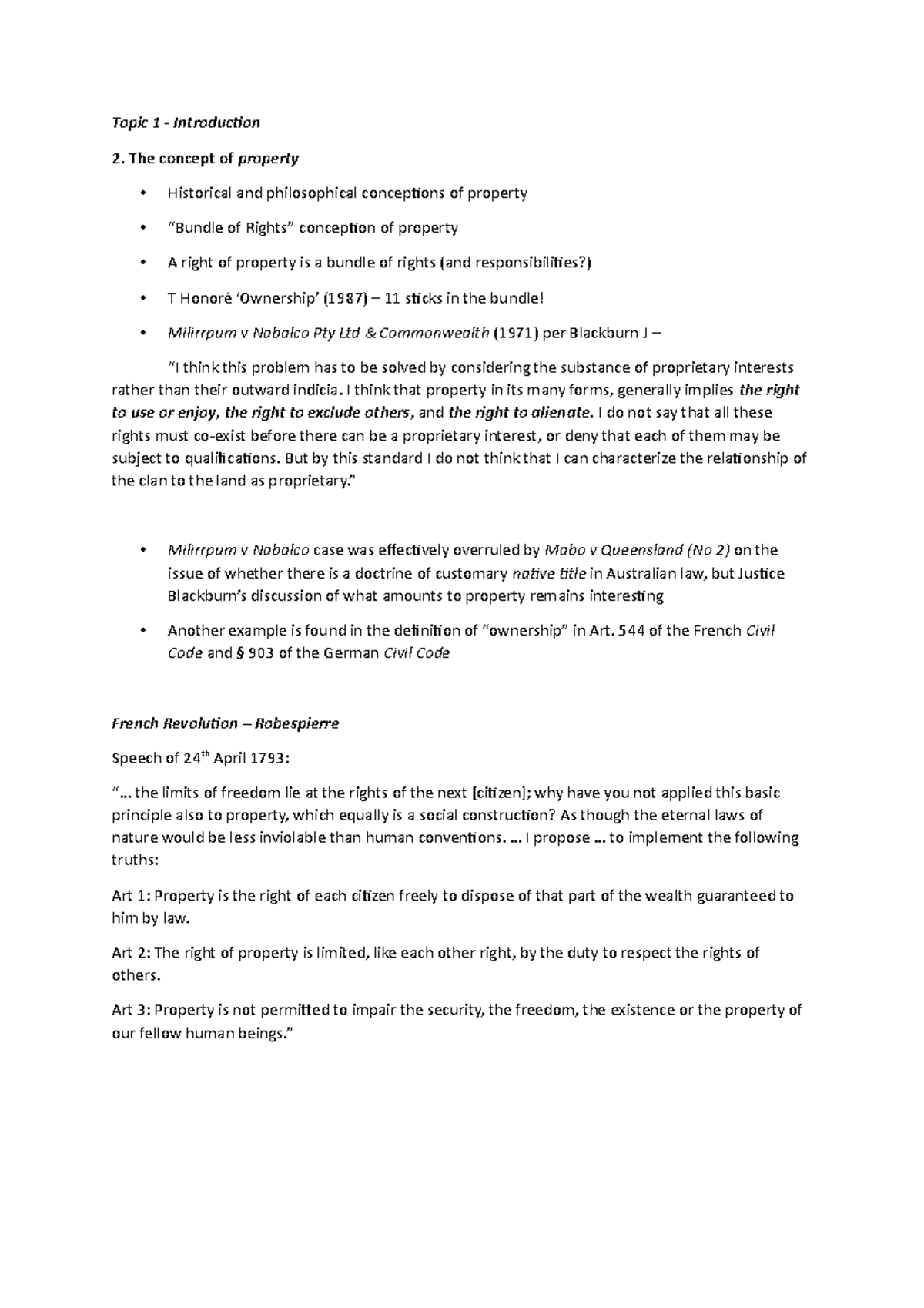 Introduction to property(Slide 1) - Topic 1 - Introduction 2. The ...