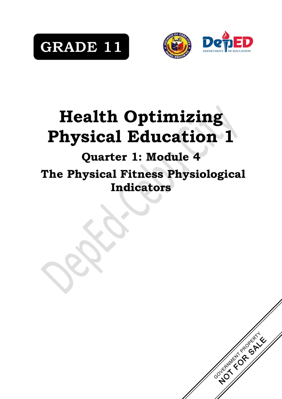 M4 Q1 HOPE 1 - Module 4 Quarter 1 Health Optimizing Physical Education ...