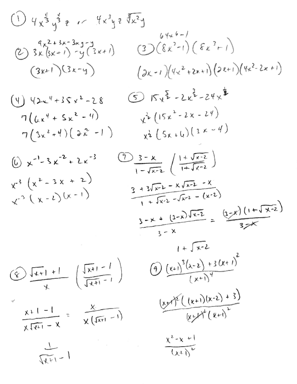 Precalc+prereq+ Solutions+2023+%281%29 - MATH 007 - Studocu