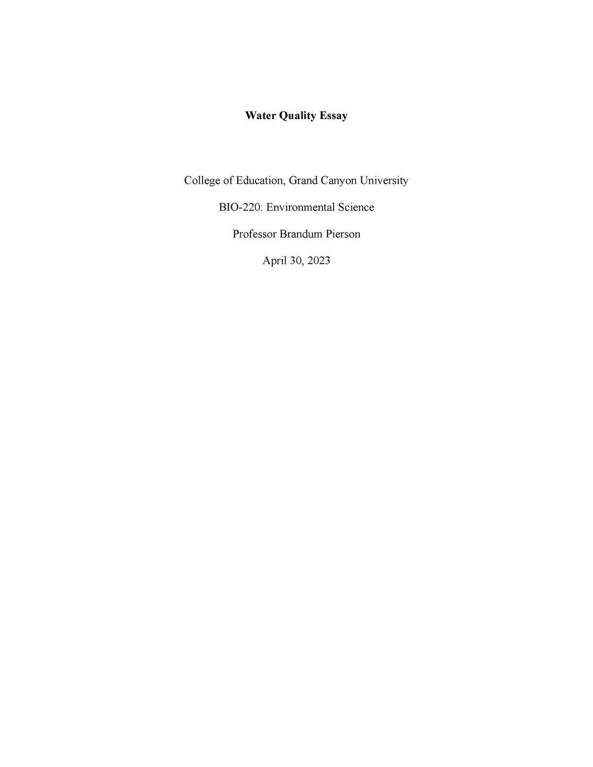 water quality thesis pdf