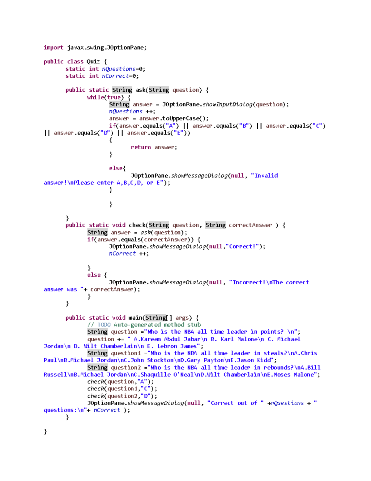 Programming Assignment 3 CS1102 - CS1102 - UoPeople - StuDocu