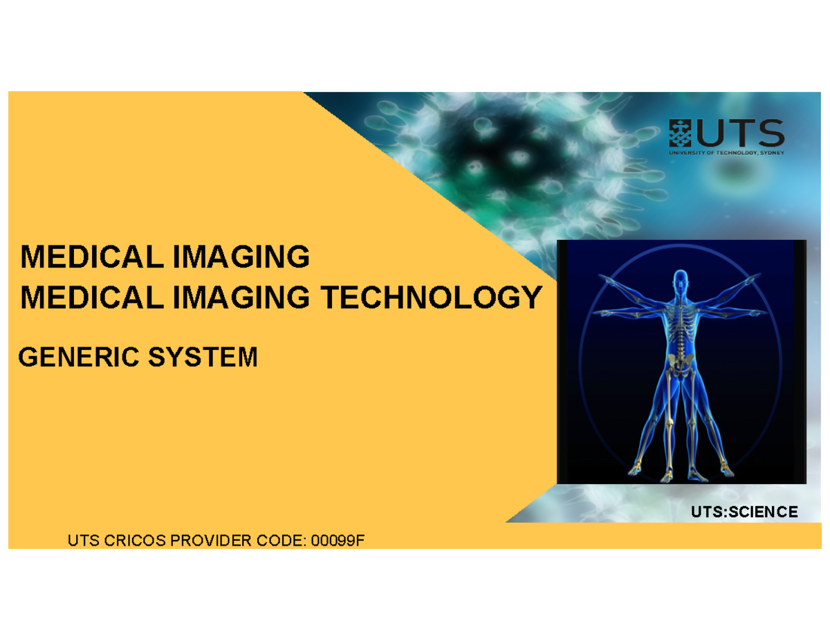 Generic Imaging 2018 MEDICAL IMAGING MEDICAL IMAGING TECHNOLOGY