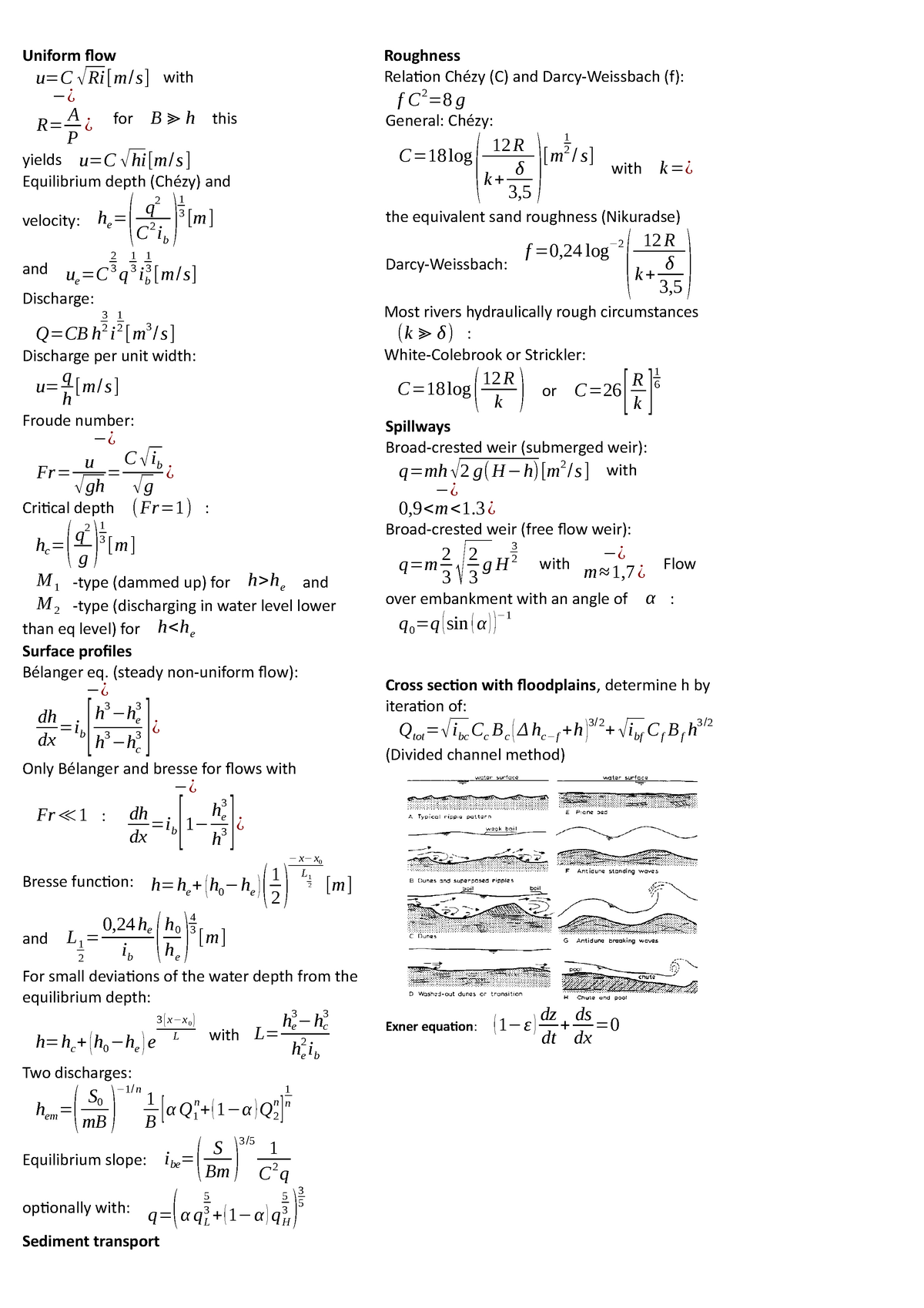 formula-sheet-version-3-uniform-flow-roughness-relation-c-and-f-a-for-p-h-this-yields-ri