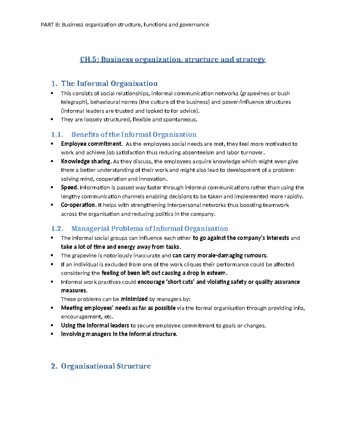 Ch. 5 AB - uhu - CH: Business organization, structure and strategy 1 ...