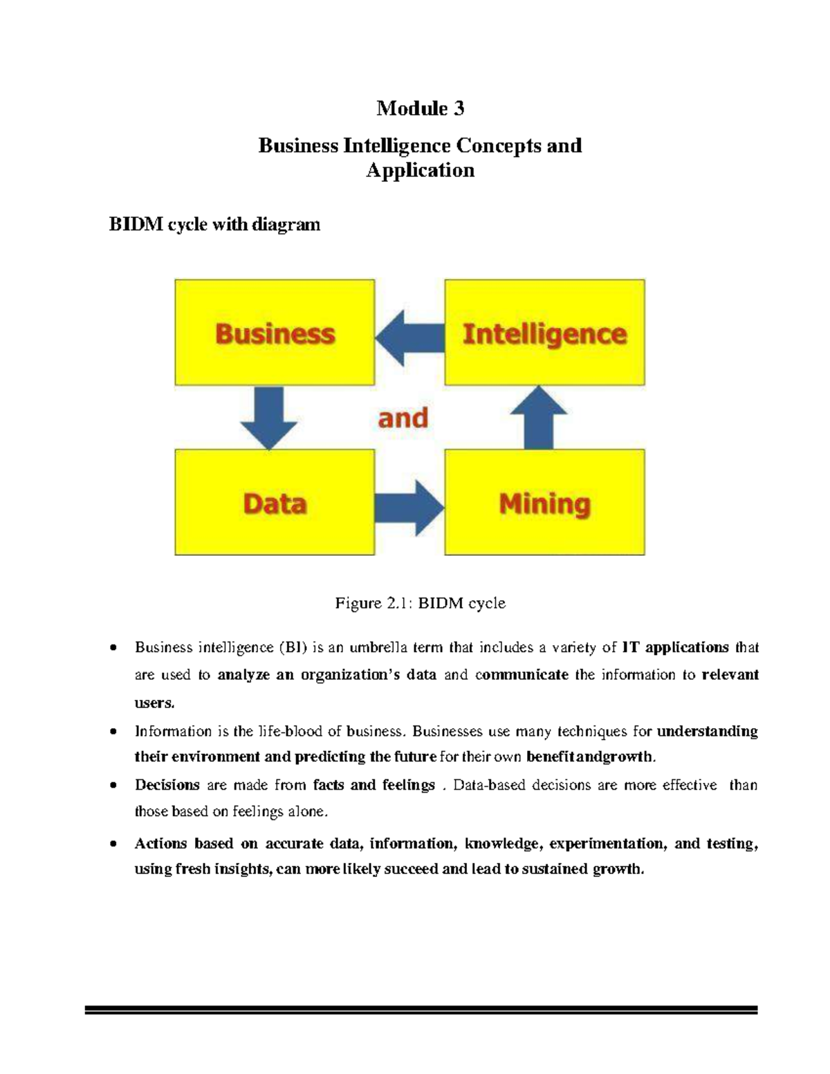 15CS82 Big Data Analytics Module 3 - Module 3 Business Intelligence ...