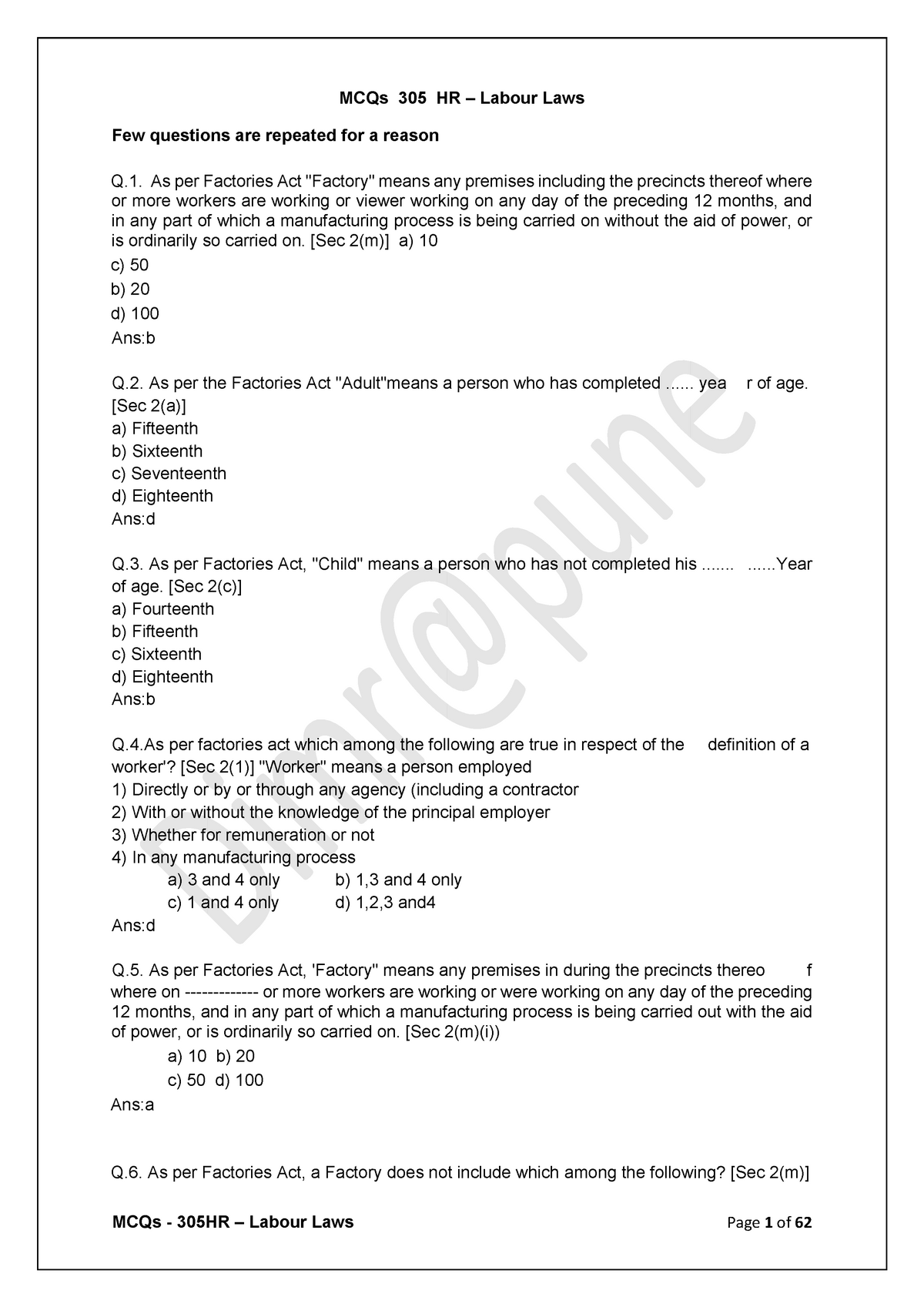 MCQS Latest Exam Papers